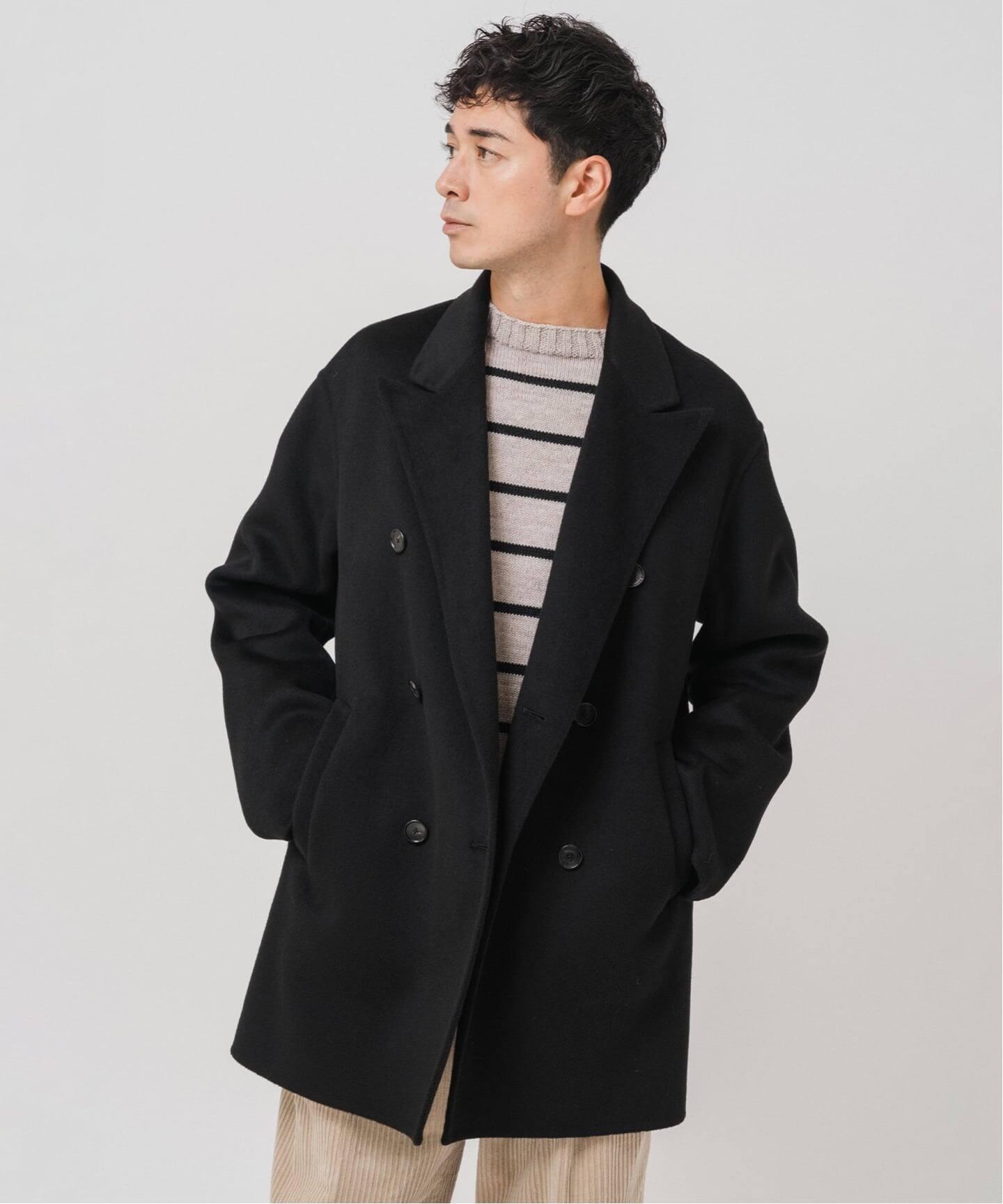 予約》E. ウールカシミヤ Wフェイス コート（チェスターコート