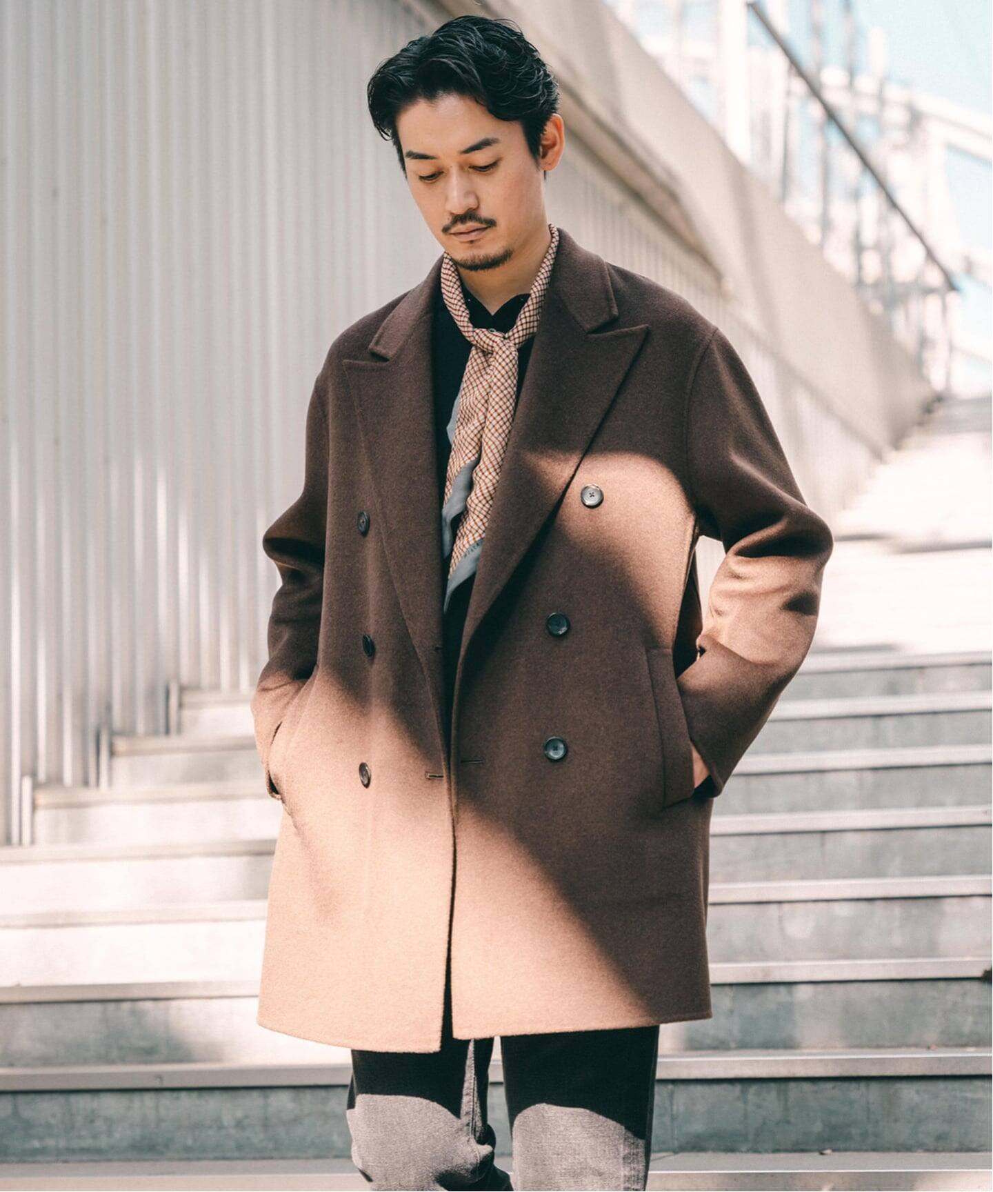 E. ウールカシミヤ Wフェイス コート（チェスターコート）｜EDIFICE