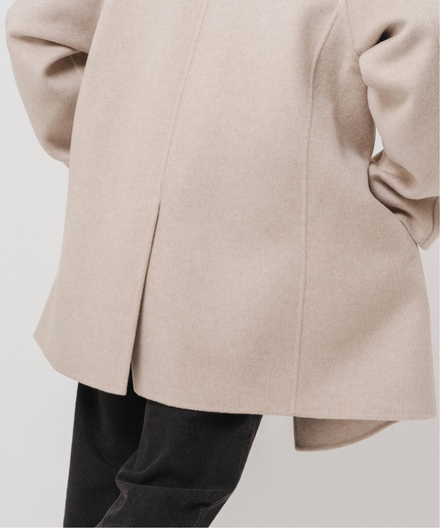 「EDIFICE」エディフィス ウール　カシミヤ　チェスターコート E. ウールカシミヤ Wフェイス コート（チェスターコート