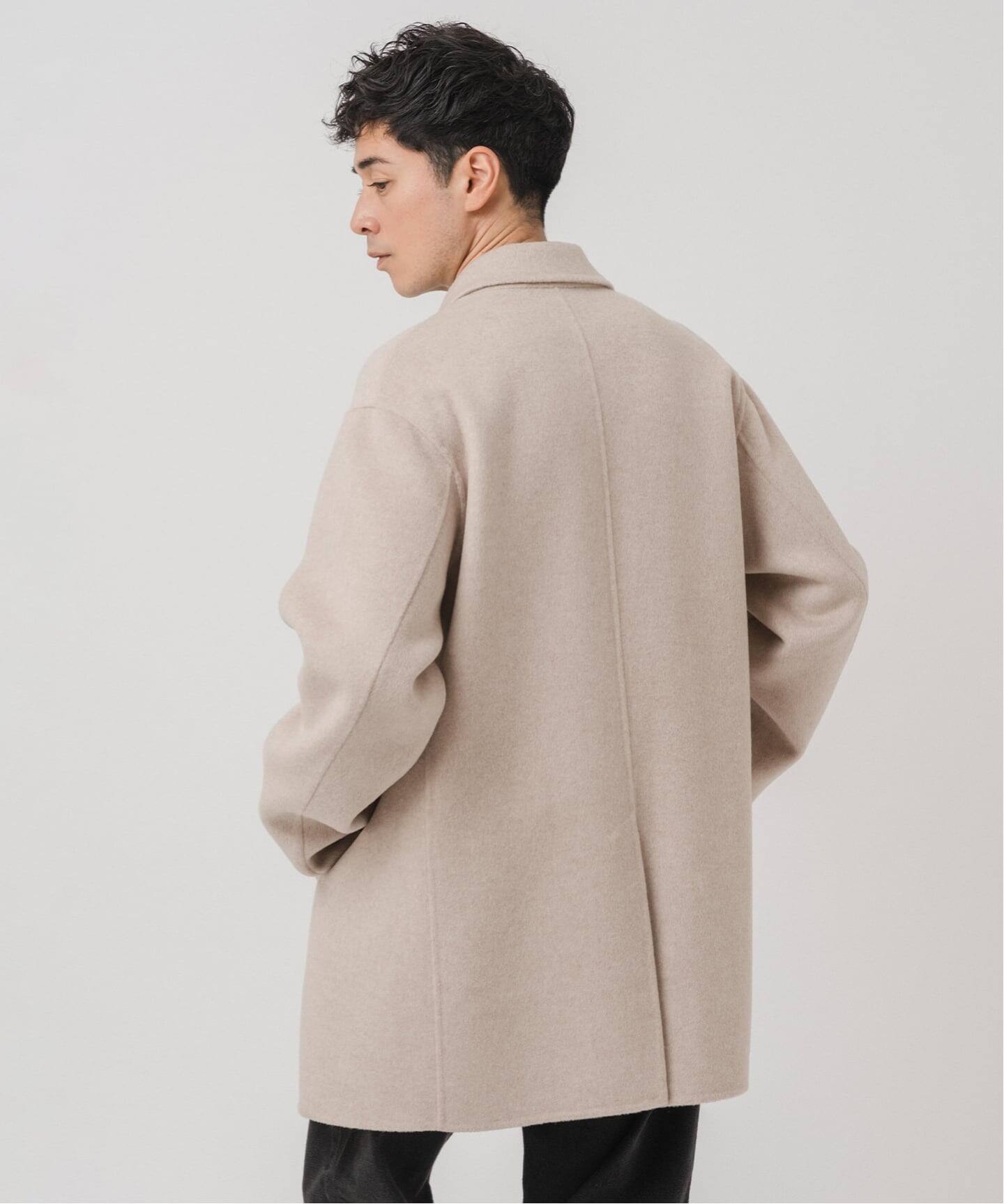 エディフィス EDIFICE チェスターコート ブラウン 44 ウール カシミヤ E. ウールカシミヤ Wフェイス コート（チェスターコート）｜EDIFICE