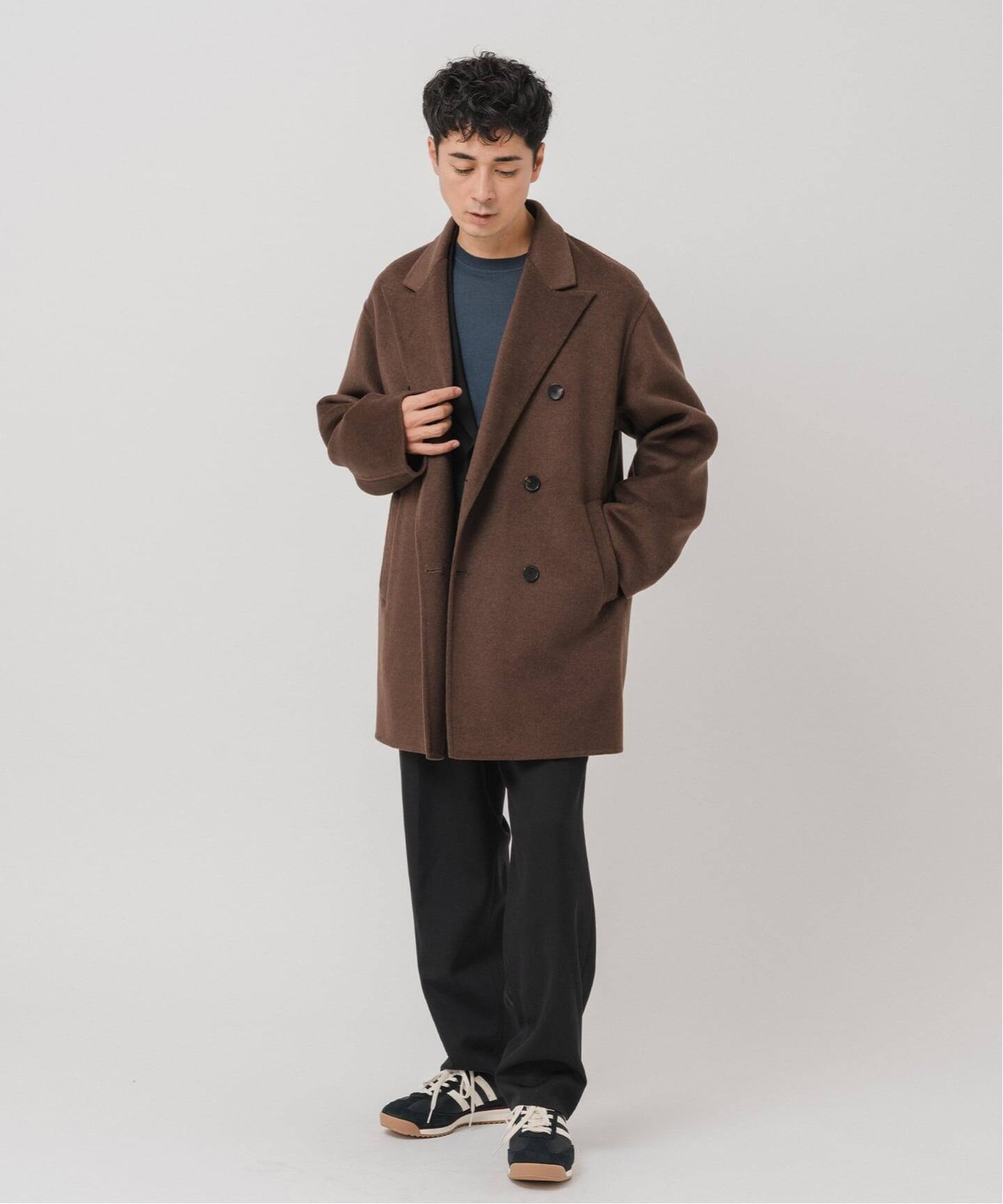 E. ウールカシミヤ Wフェイス コート（チェスターコート）｜EDIFICE