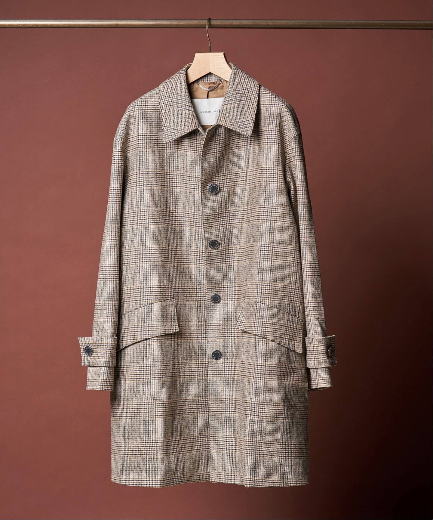 Mackintosh HUMBIE ハンビーSL ウールグレンチェックコート Mackintosh ステンカラーコート コート 「再」MACKINTOSH