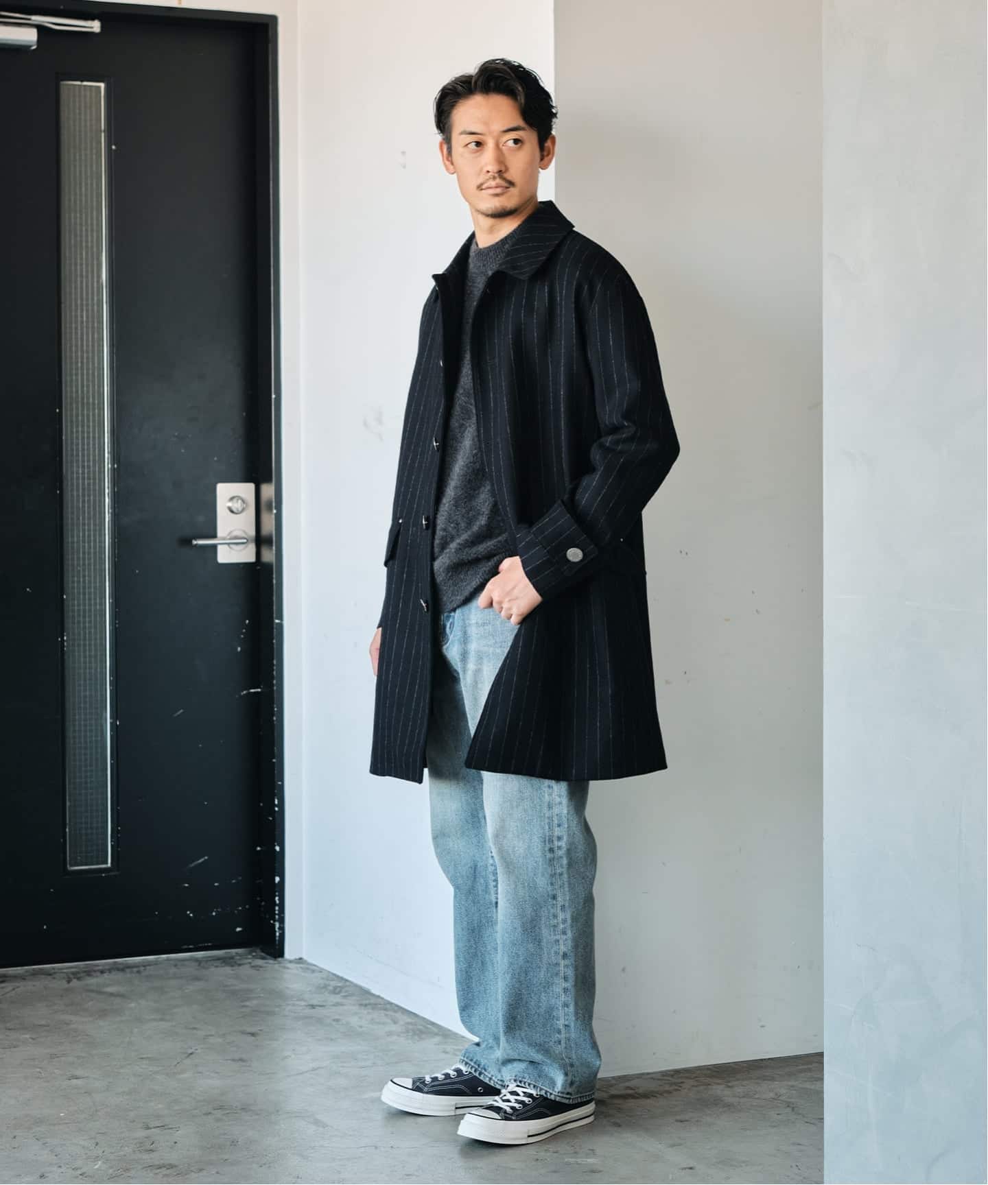 Mackintosh マッキントッシュ ステンカラー ストライプ Mackintosh ステンカラーコート コート MACKINTOSH