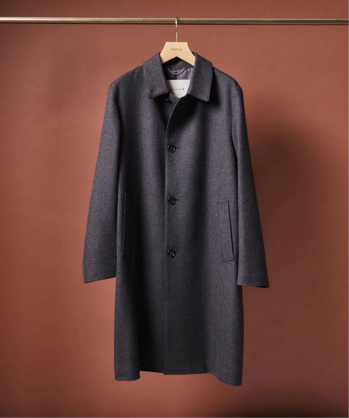 【tomo】マッキントッシュ エディフィス　別注 ステンカラーコート L tomo】マッキントッシュ エディフィス 別注 ステンカラーコート