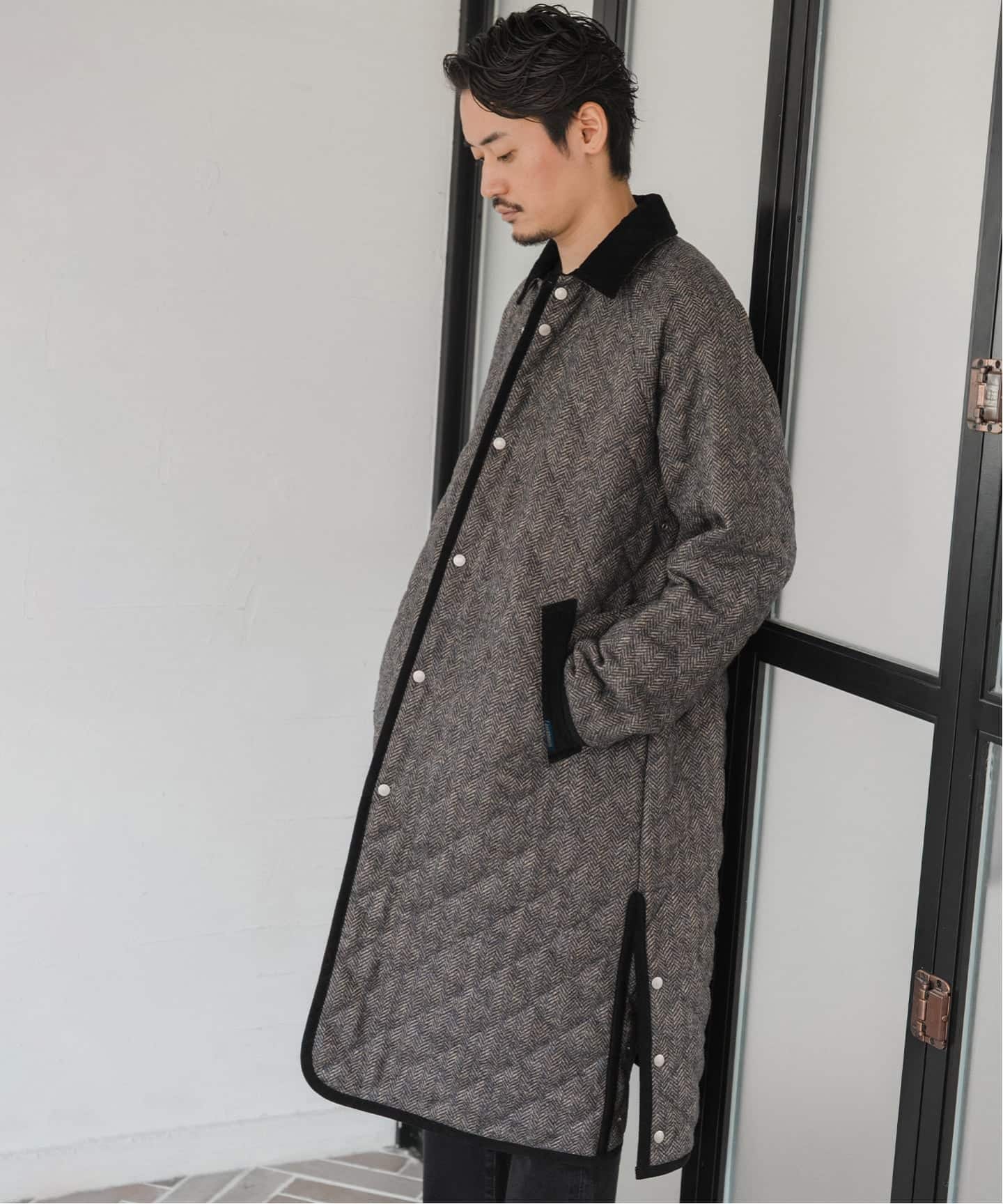 【ＬＡＶＥＮＨＡＭ／ラベンハム】ＢＥＮＴＬＥＹ　ＲＥＶＥＲＳＩＢＬＥ LAVENHAM (ラベンハム) 別注 Belted Chantry(へリンボン)（その他