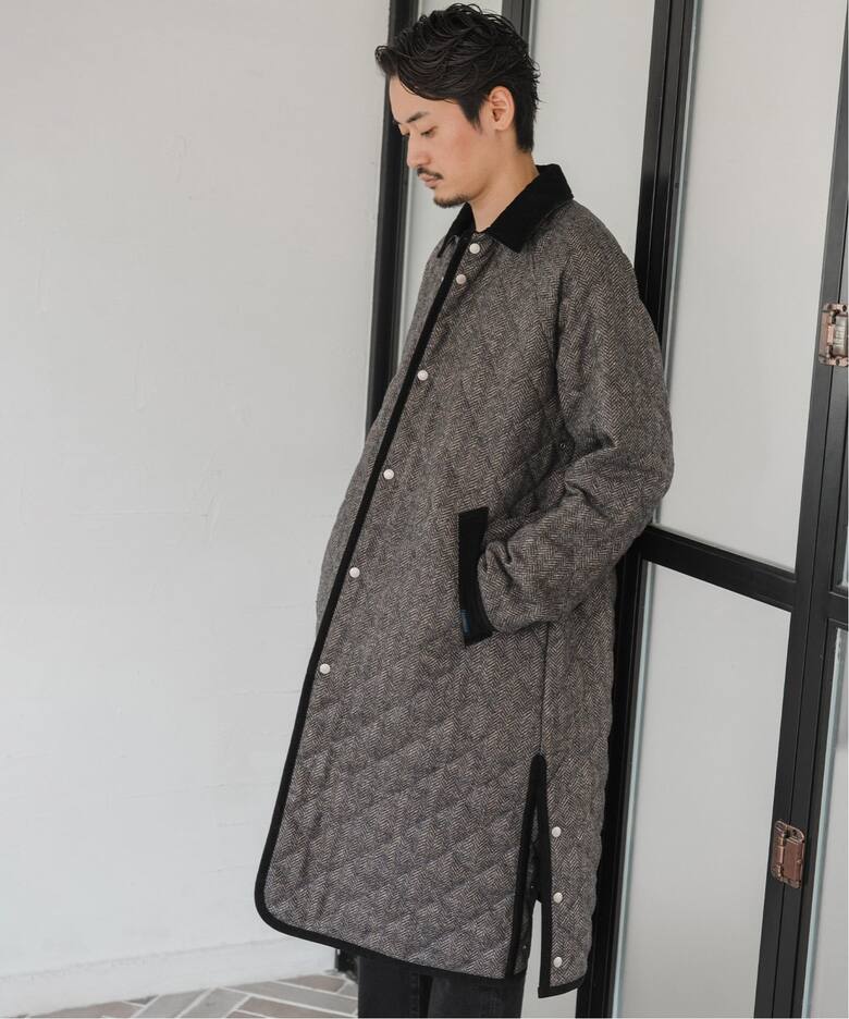 LAVENHAM BENTLEY ヘリンボーン グレーコート34
