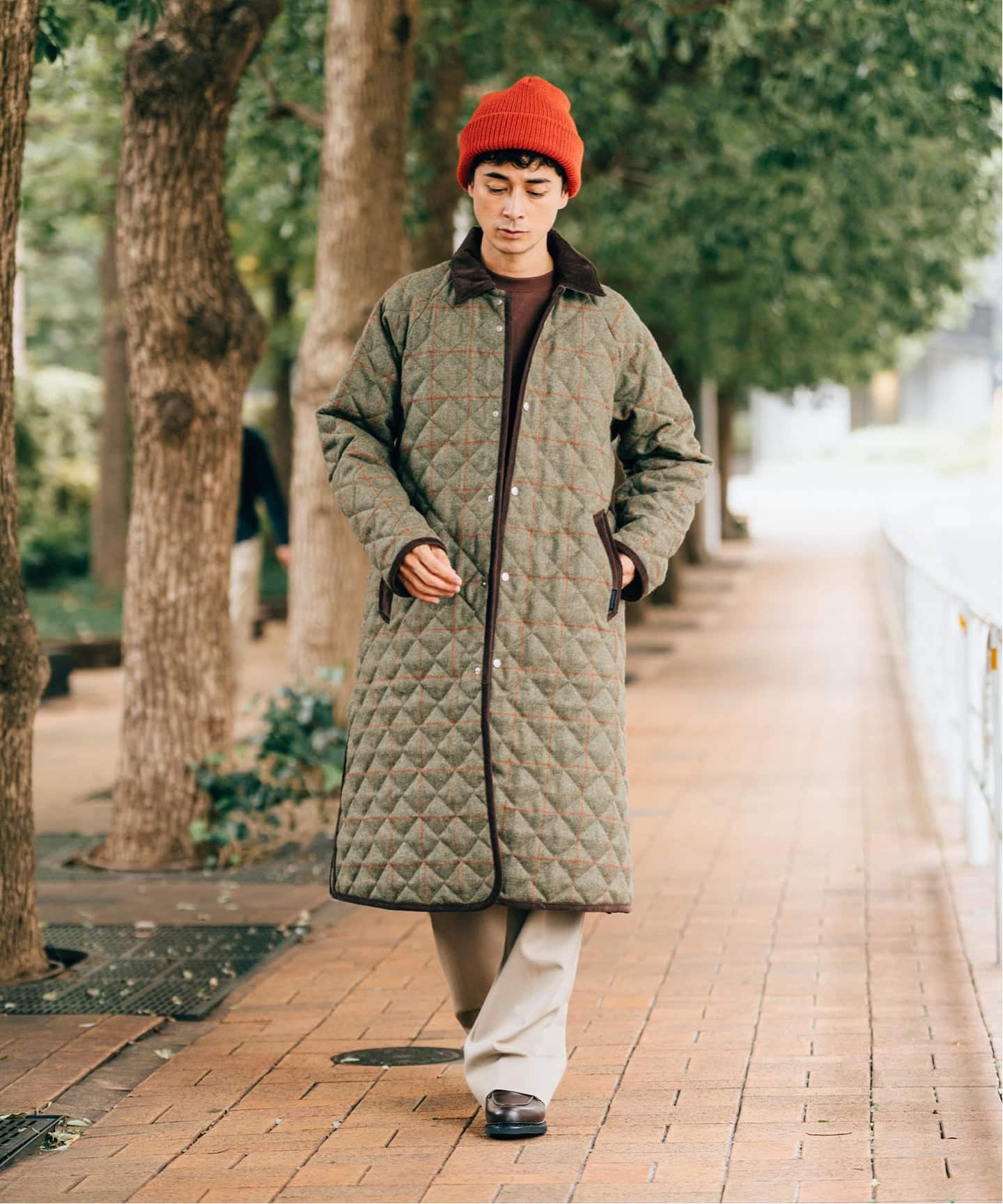 LAVENHAM (ラベンハム) 別注 Belted Chantry (ウィンドウペン)（中綿