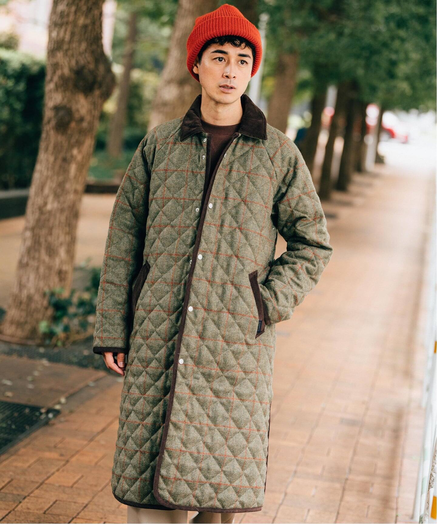 LAVENHAM (ラベンハム) 別注 Belted Chantry (ウィンドウペン)（中綿