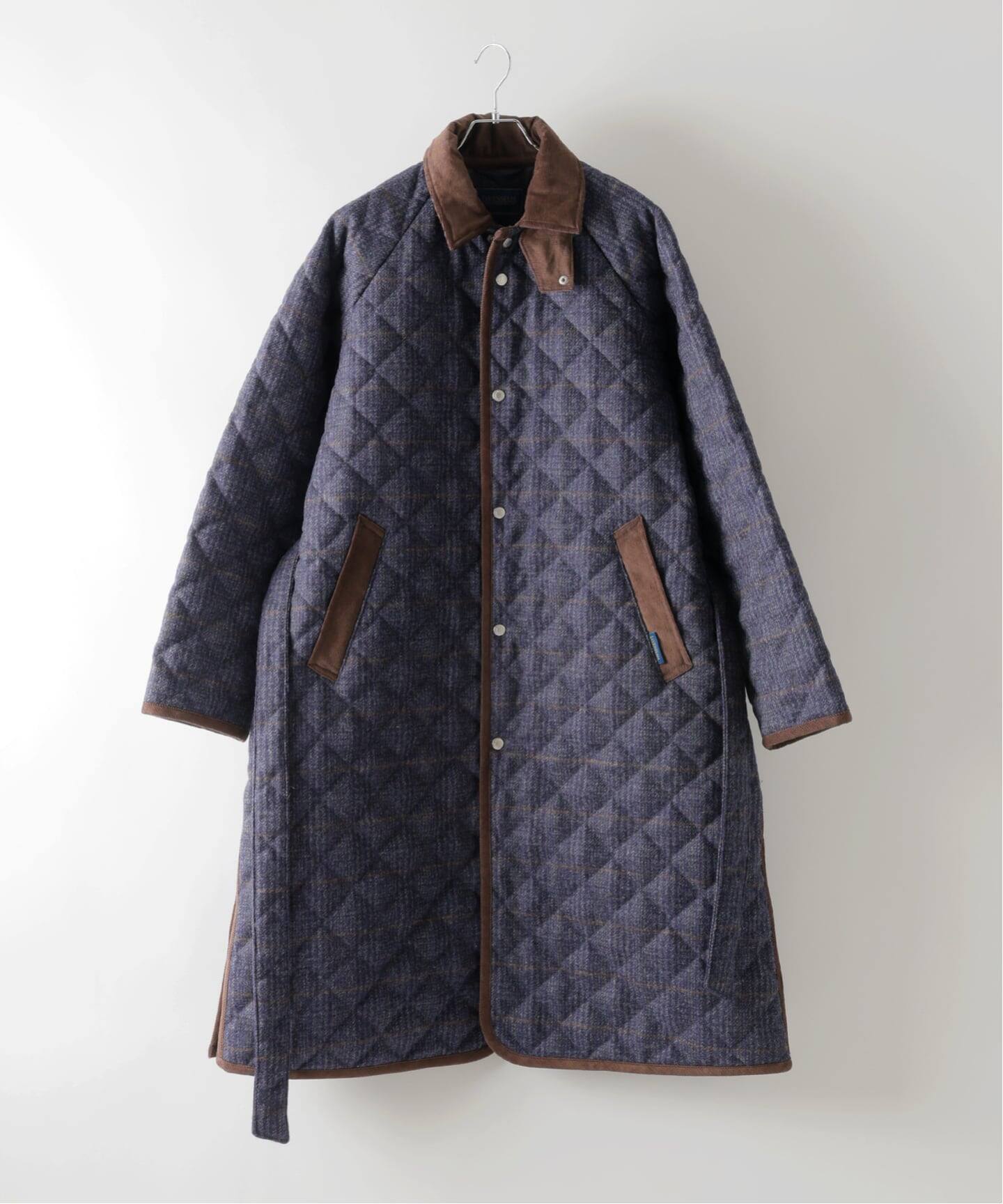 LAVENHAM (ラベンハム) 別注 Belted Chantry (ウィンドウペン)（中綿