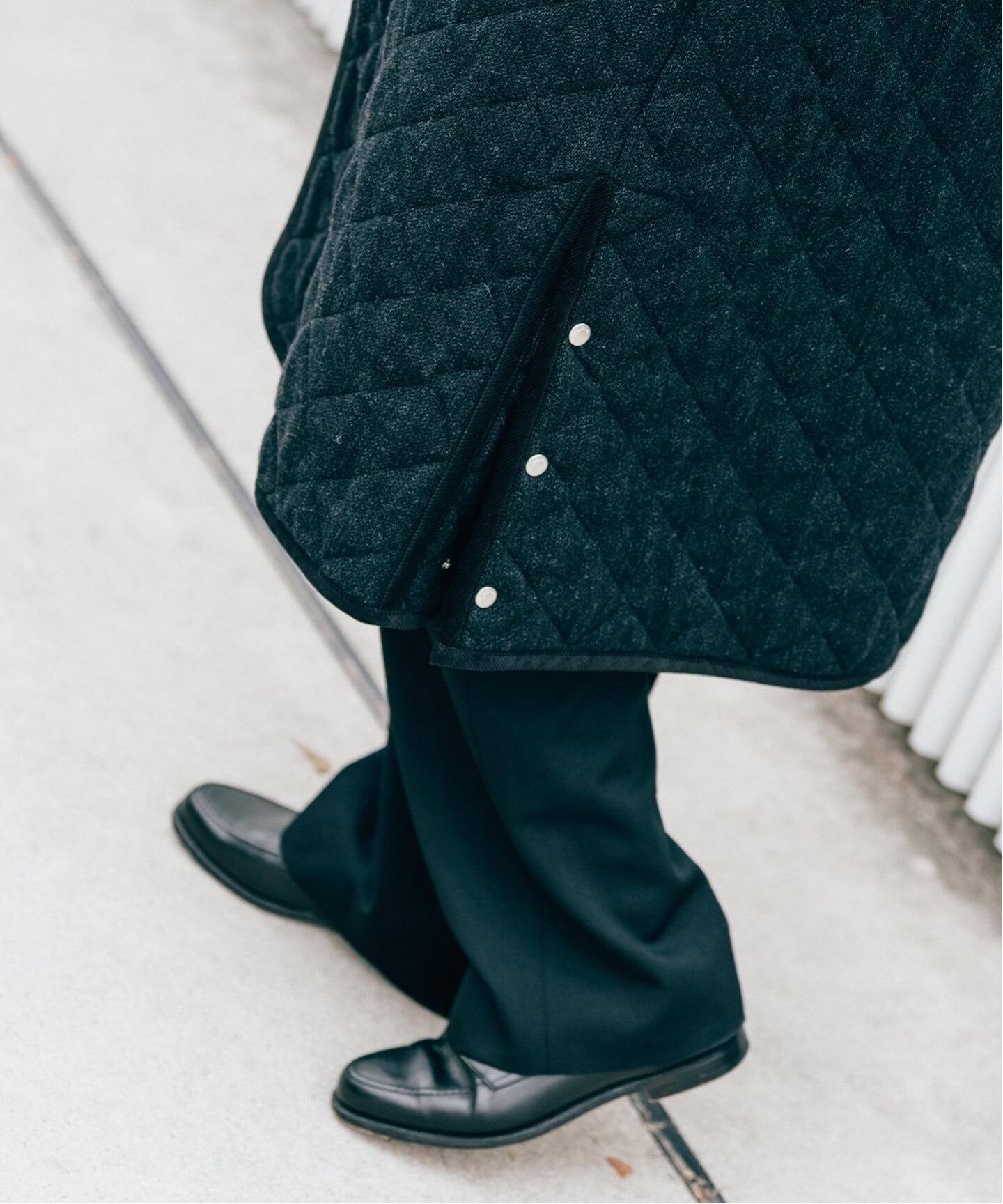 エディフィス ウィンドウペンキルトフード キルティング コート４４ LAVENHAM (ラベンハム) 別注 Belted Chantry (ウールメルトン)（中綿