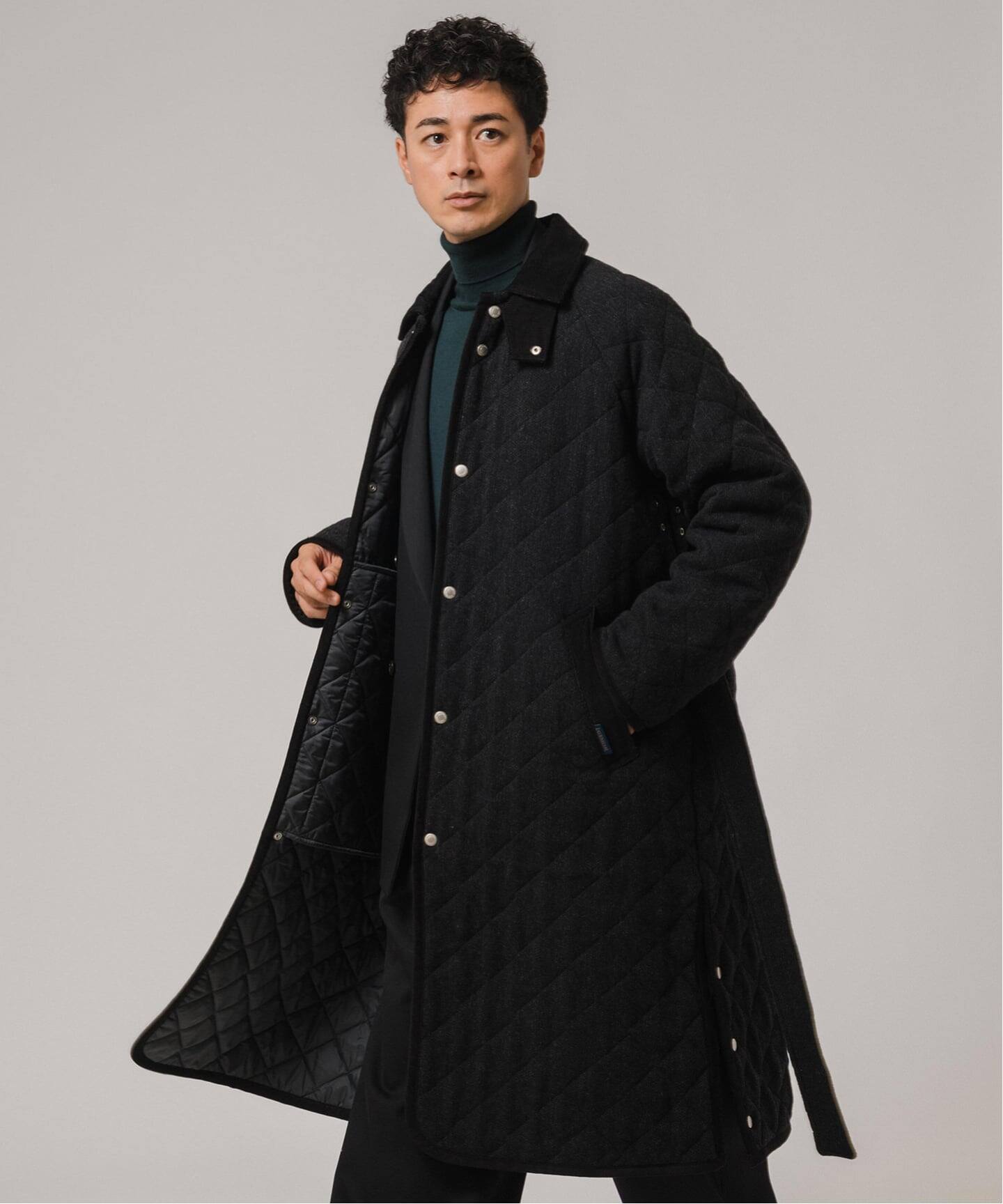 LAVENHAM (ラベンハム) 別注 Belted Chantry (ウールメルトン)（中綿