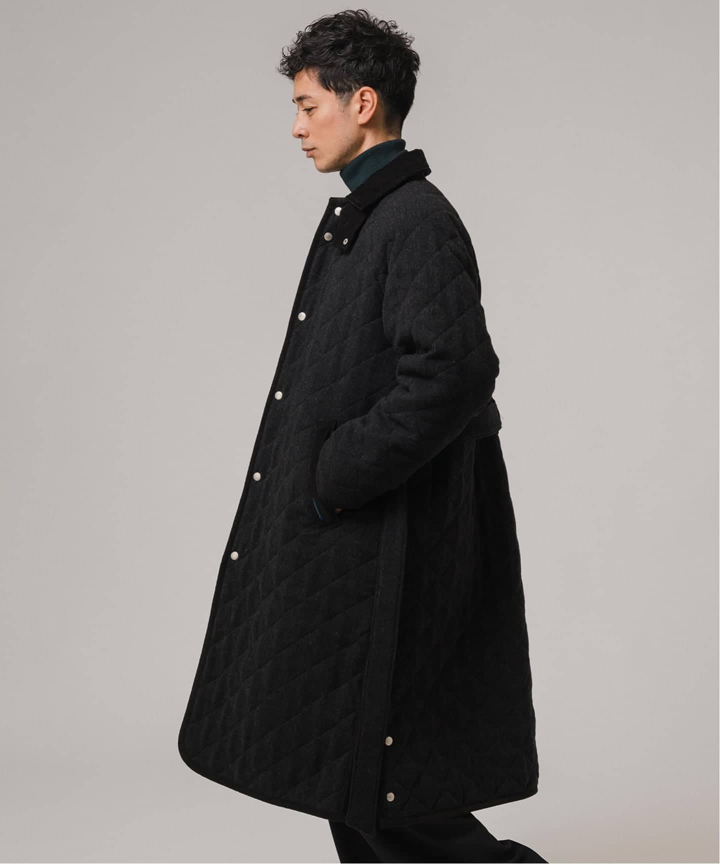 LAVENHAM (ラベンハム) 別注 Belted Chantry (ウールメルトン)（中綿