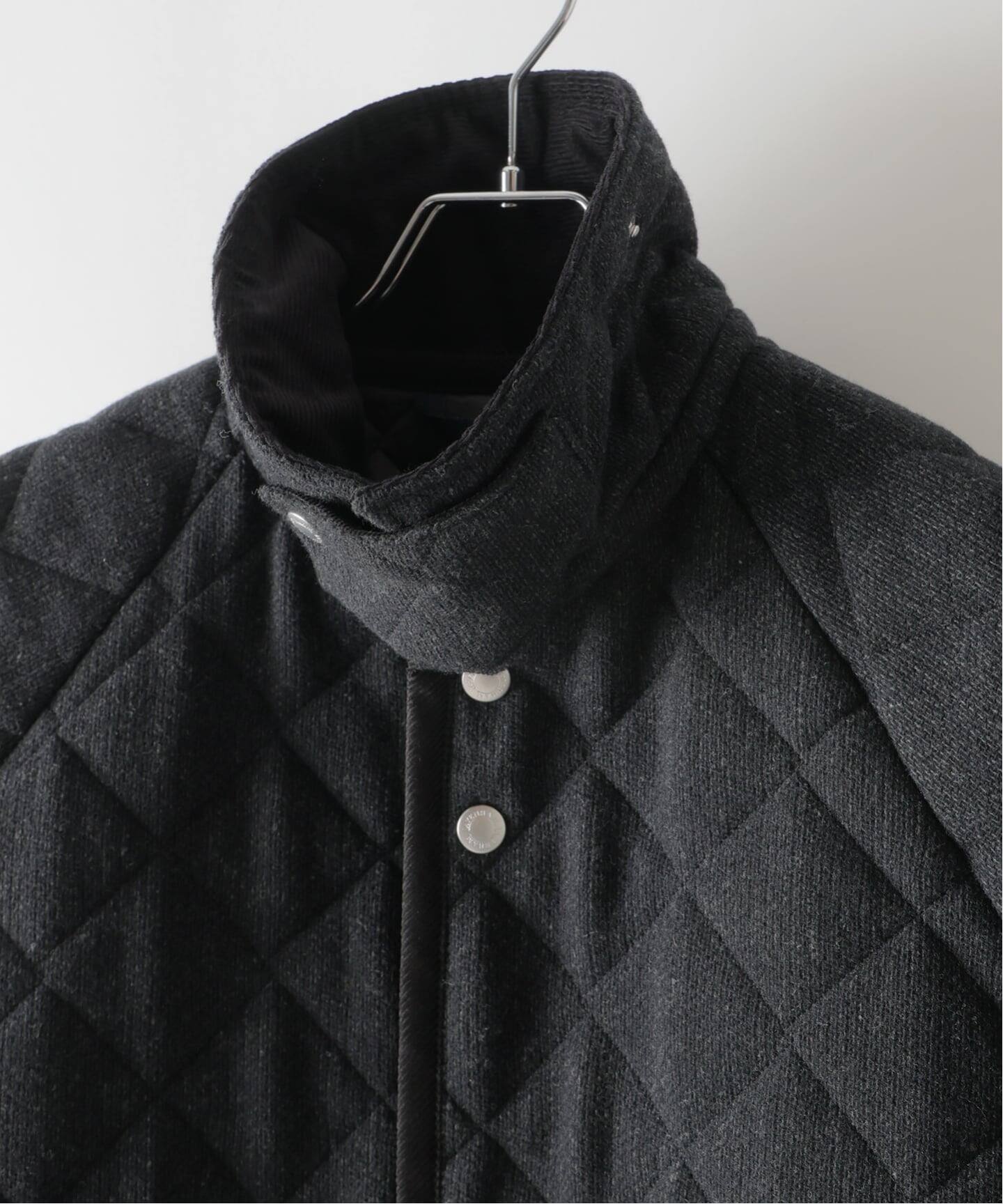 エディフィス ウィンドウペンキルトフード キルティング コート４４ LAVENHAM (ラベンハム) 別注 Belted Chantry (ウールメルトン)（中綿