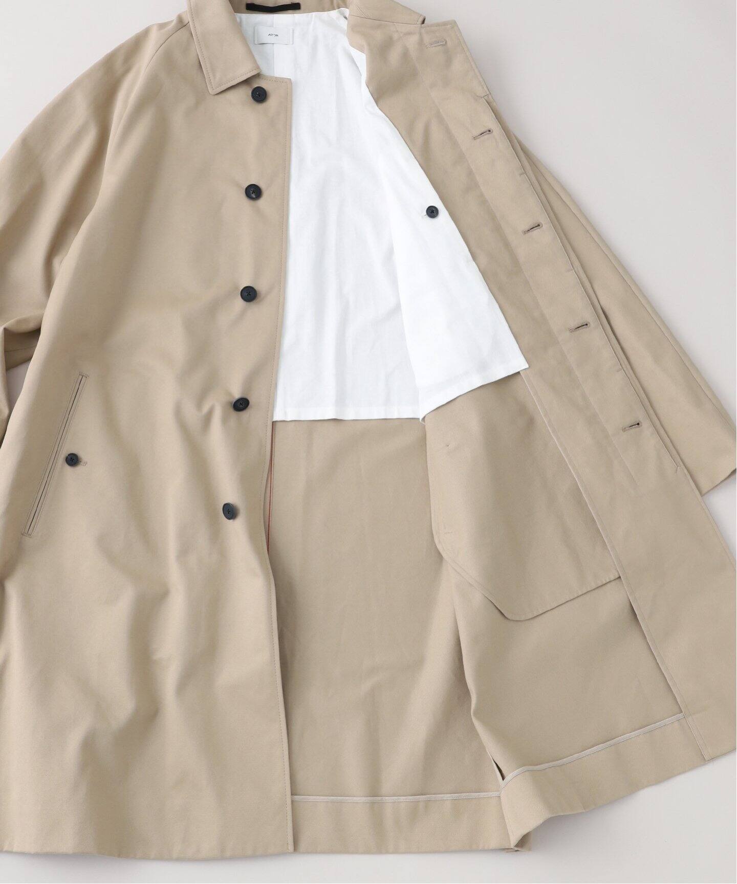 【ほぼ新品】ÉDIFICE別注 ATON BALMACAAN COAT ATON (エイトン) WEST POINT BALMACAAN COAT（ステンカラー