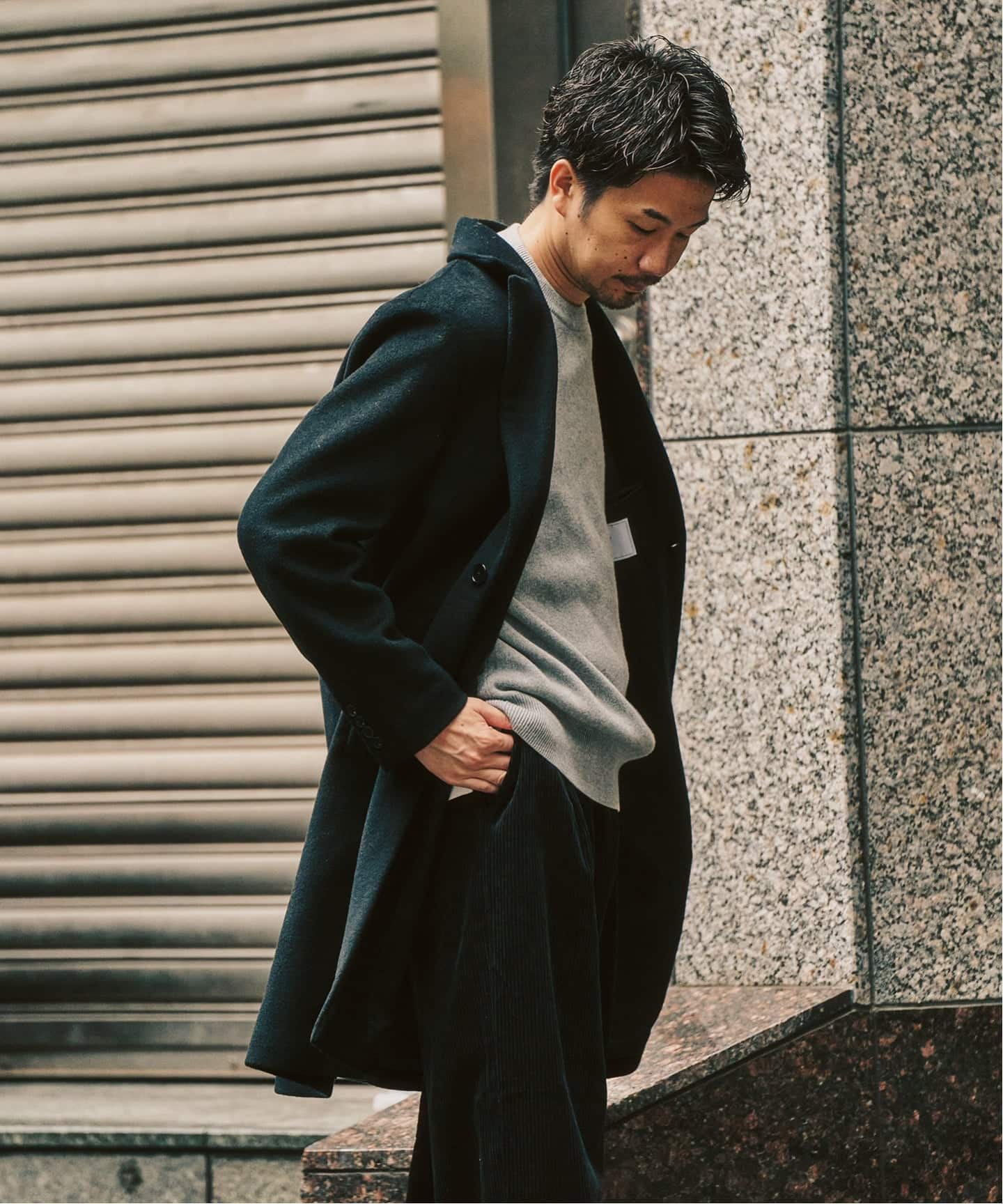 ウールミックスチェスターコート(チェスターコート)|417 EDIFICE ウールミックスチェスターコート(チェスターコート)|417 EDIFICE