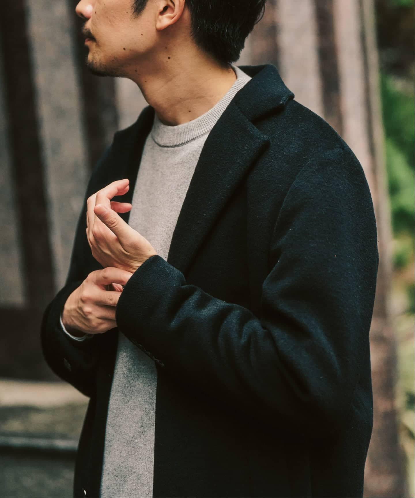 新品未使用　EDIFICE ウールコート 今年の主力コート確定！上質ウールが装いを『格上げ』するエディフィス