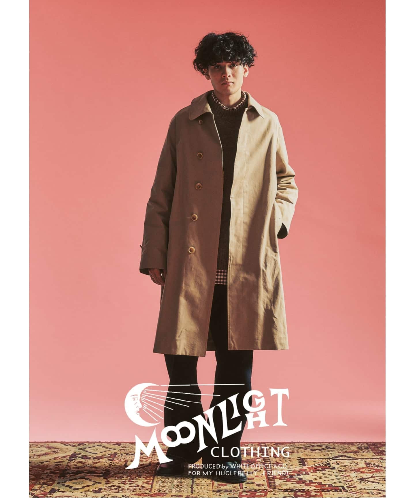 MOONLIGHT CLOTHING】 Balmacaan coat / バルマカーンコート（ステン