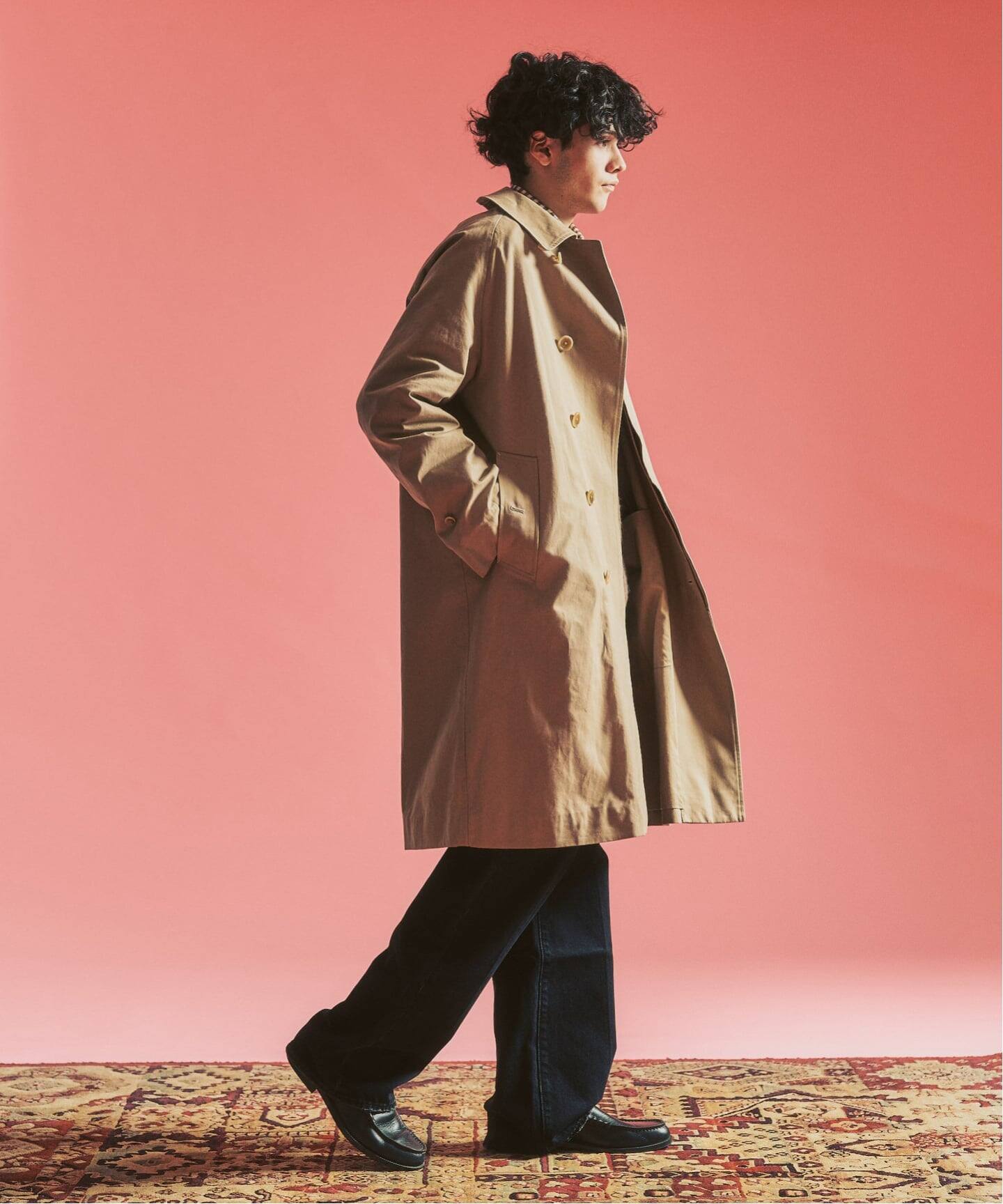 OUTILオイルドバルマカーンコート MOONLIGHT CLOTHING】 Balmacaan coat / バルマカーンコート（ステン
