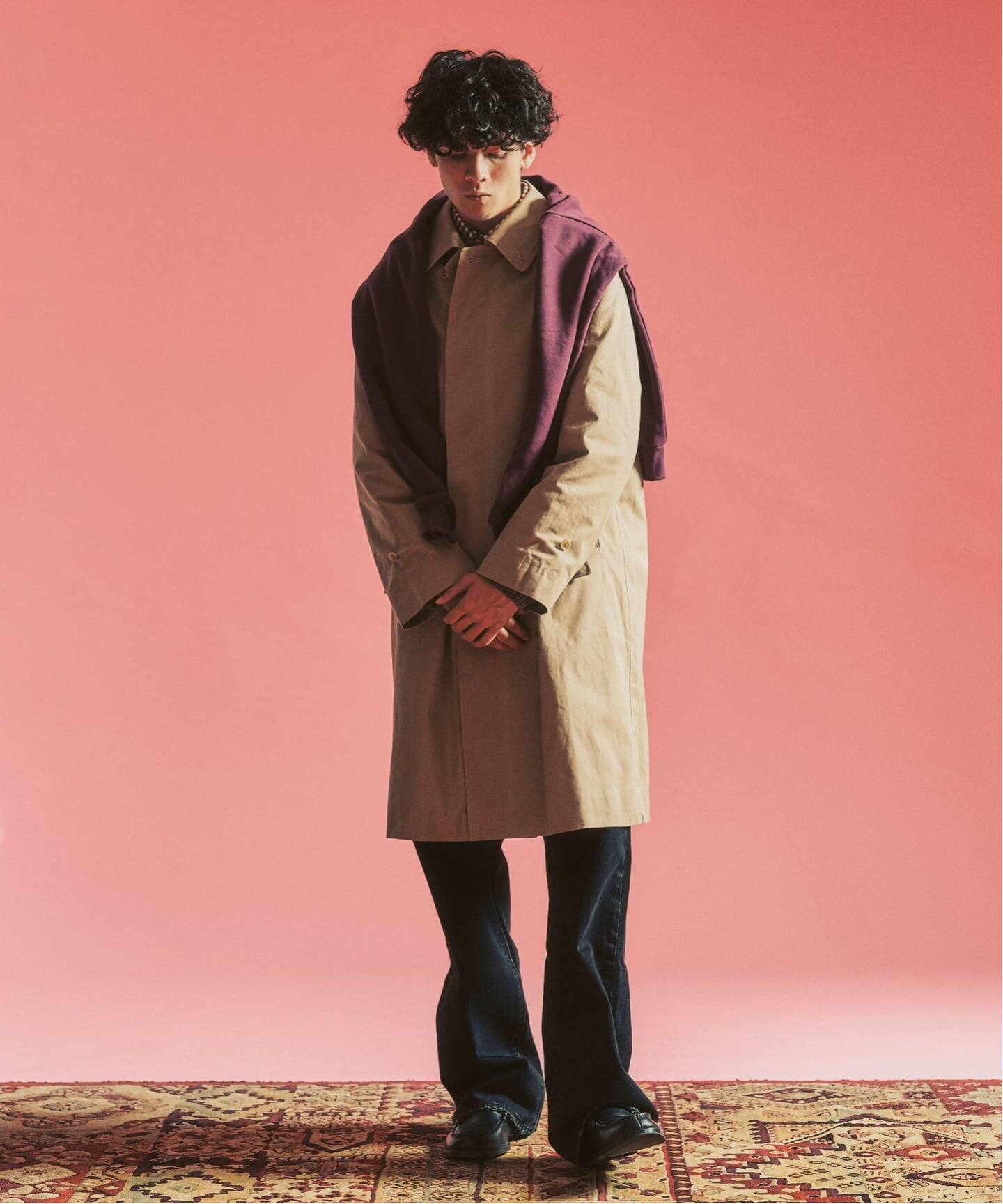 MOONLIGHT CLOTHING】 Balmacaan coat / バルマカーンコート（ステン