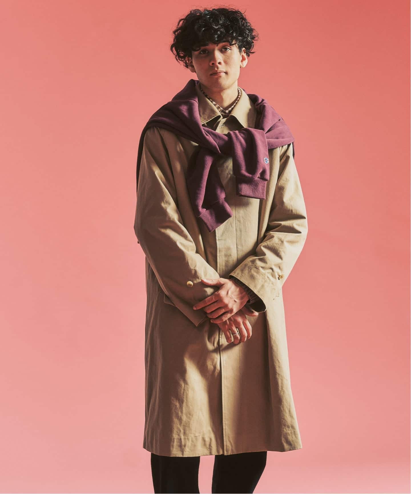 MOONLIGHT CLOTHING】 Balmacaan coat / バルマカーンコート（ステン
