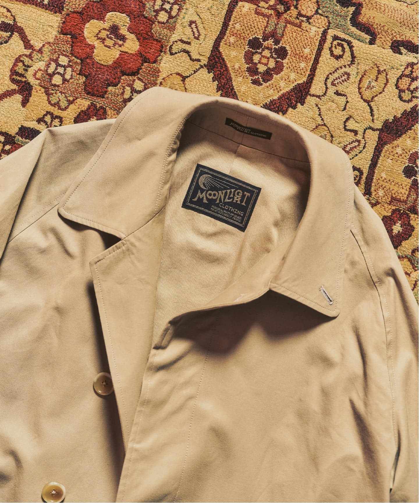 新品plage Balmacaan coat 36 バルマカーンコート MOONLIGHT CLOTHING】 Balmacaan coat / バルマカーンコート（ステン