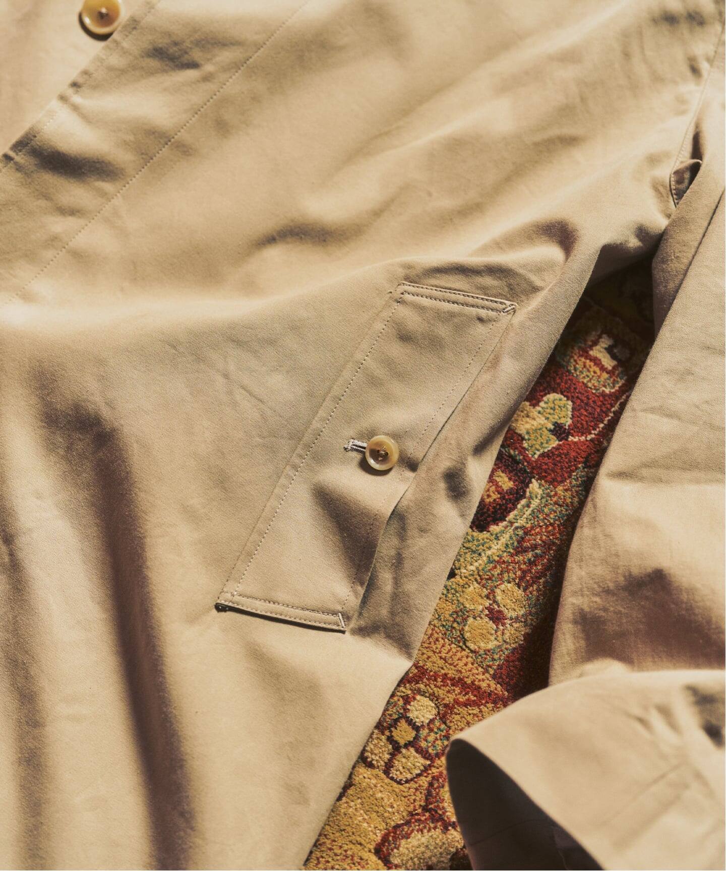 美品◇lacquer&C◇コットンバルマカーンコート◇M-L◇キャメルイエロー MOONLIGHT CLOTHING】 Balmacaan coat / バルマカーンコート（ステン