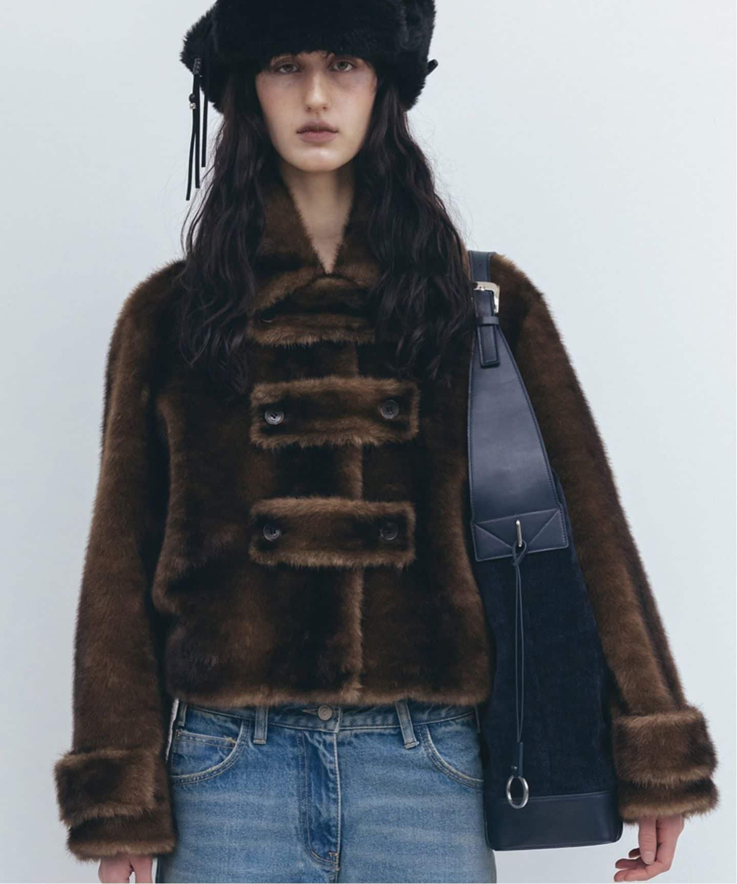 Geek Office / ギークオフィス】OPEN YY Woven FAUX FUR TAB TOGGLE