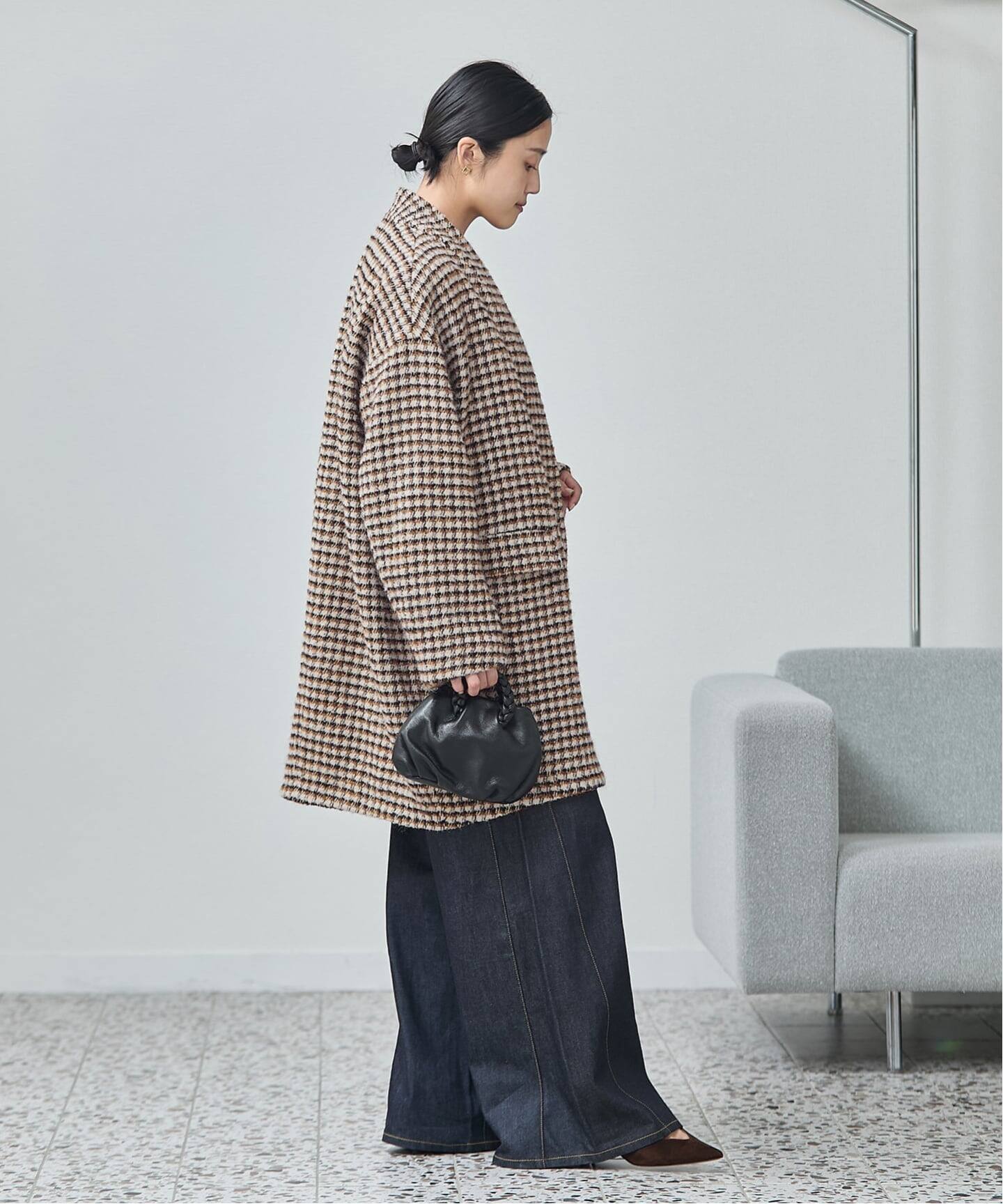 追加》SUPER140S/GIOLICA コクーンコート(ノーカラーコート 追加》SUPER140S/GIOLICA コクーンコート(ノーカラーコート