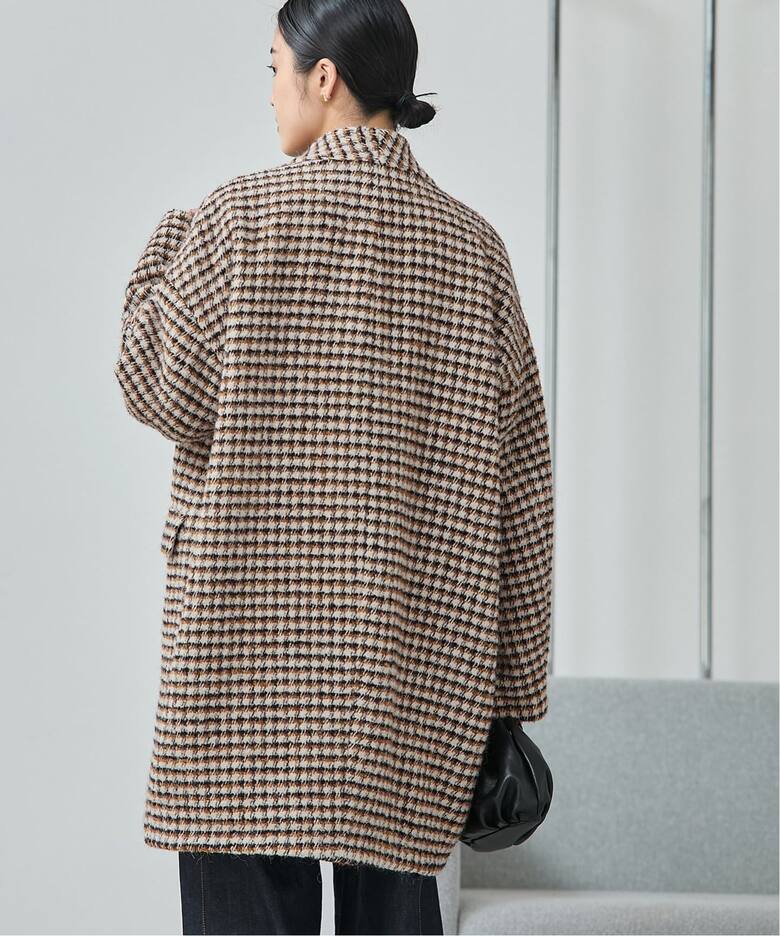 追加》SUPER140S/GIOLICA コクーンコート（ノーカラーコート 