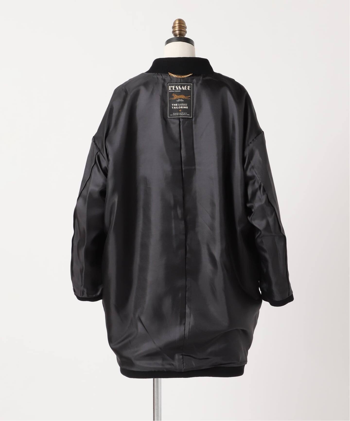追加》SUPER140S/GIOLICA コクーンコート（ノーカラーコート 