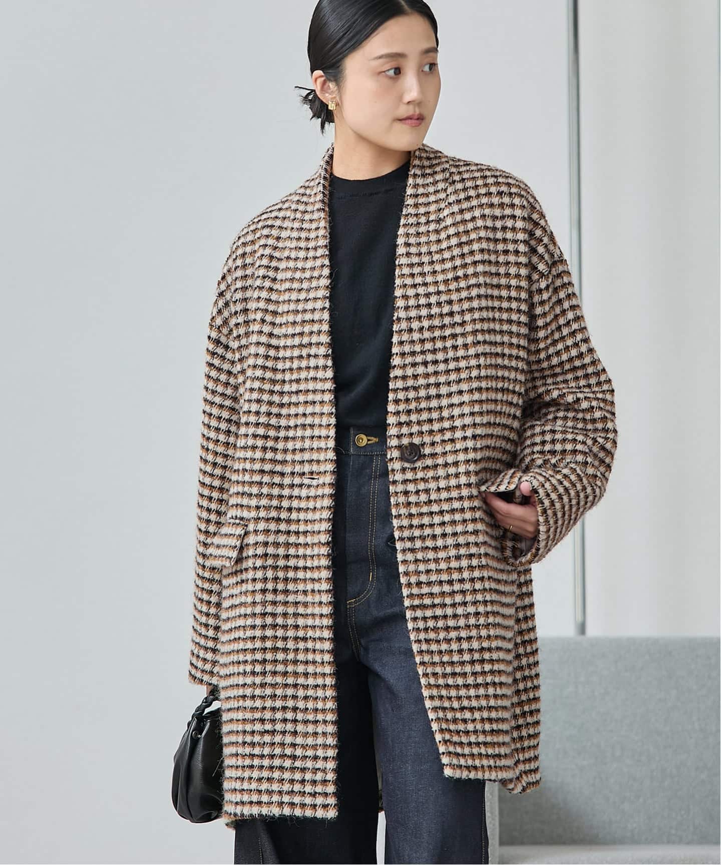 【新品】JOURNALSTANDARD グログランノーカラーコクーンコート 38 JOURNAL STANDARD（ジャーナルスタンダード）の「《予約