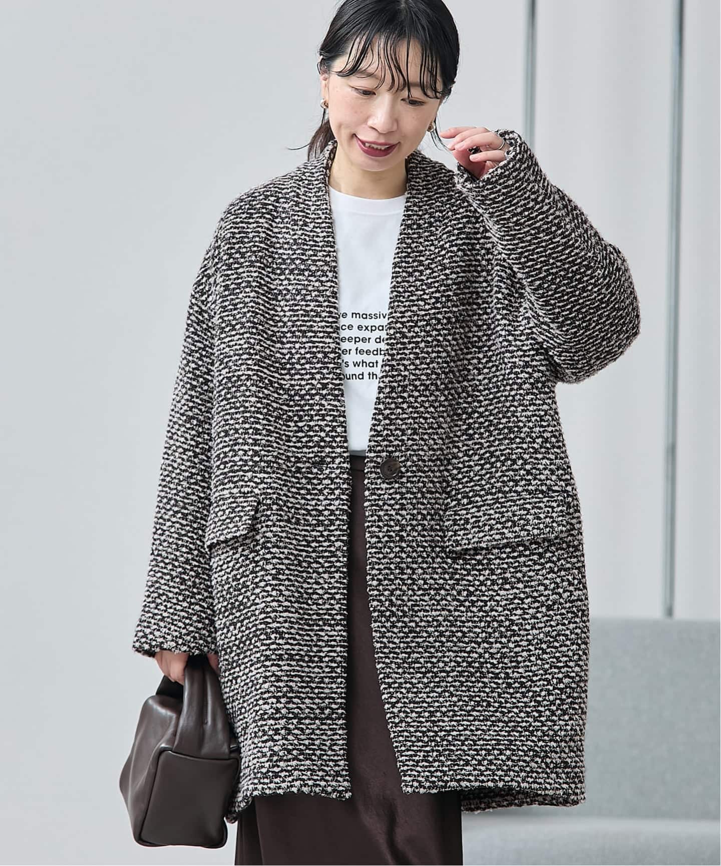 【美品】JOURNAL STANDARD L'ESSAGE コクーンコート JOURNAL STANDARD L'ESSAGE｜《予約》ブークレ コクーンコート