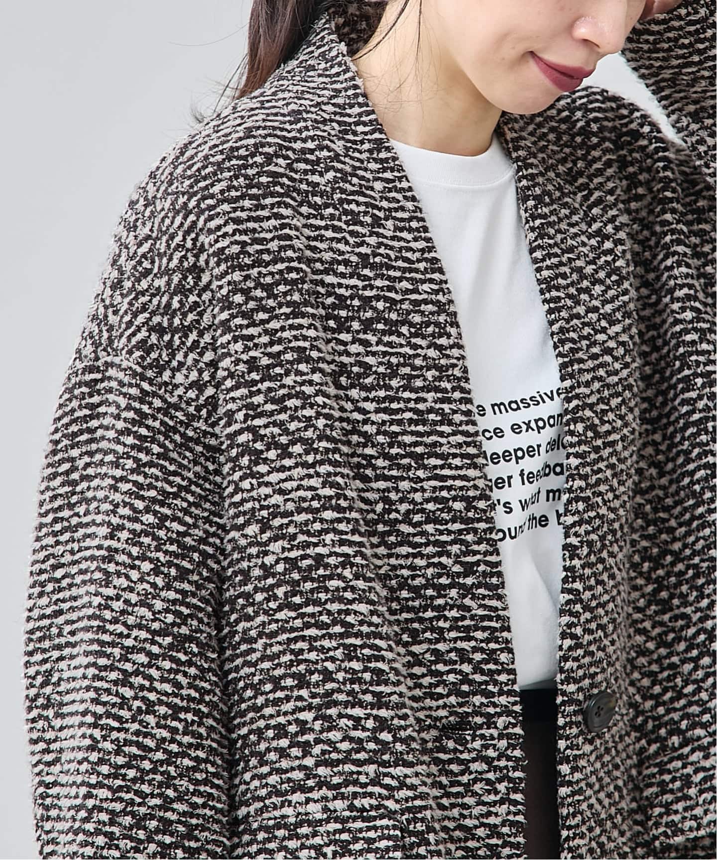 追加予約》SUPER140S/GIOLICA コクーンコート（ノーカラーコート