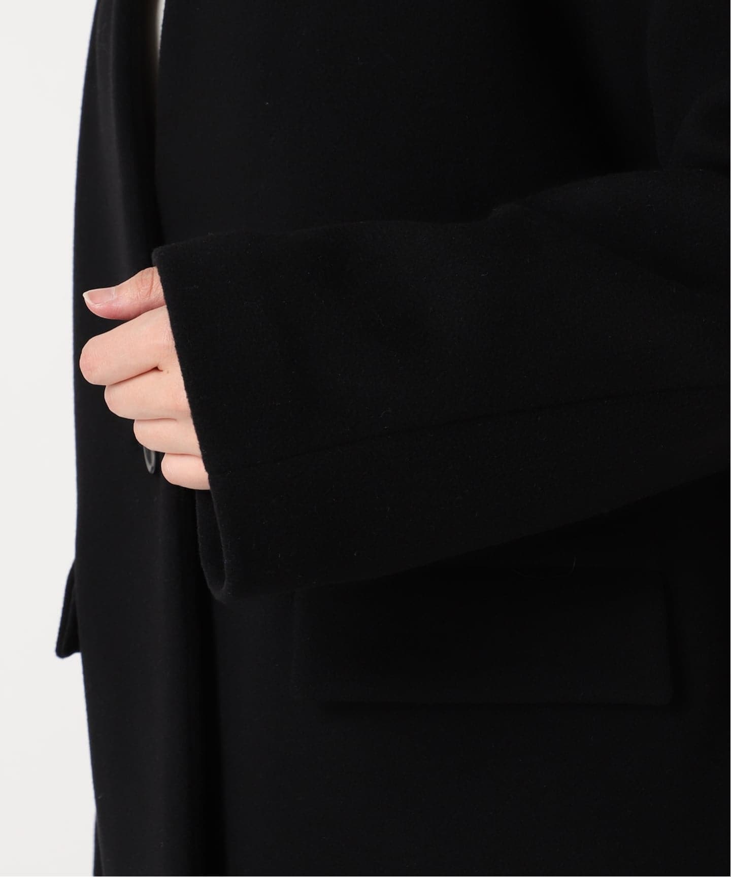 追加》SUPER140S/GIOLICA コクーンコート（ノーカラーコート