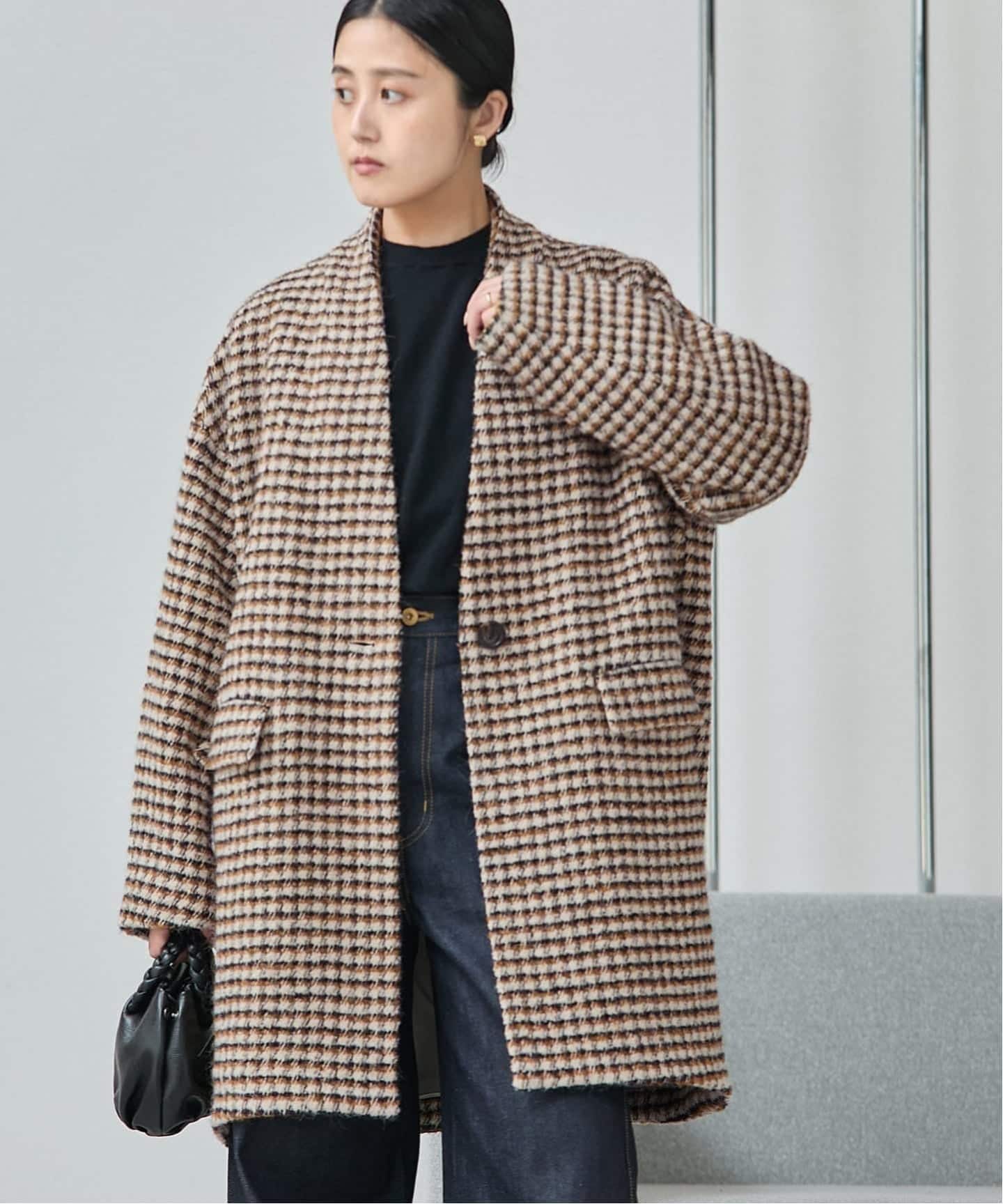 ジャーナルスタンダードレサージュ GIOLICA コクーンコート 追加》SUPER140S/GIOLICA コクーンコート（ノーカラーコート