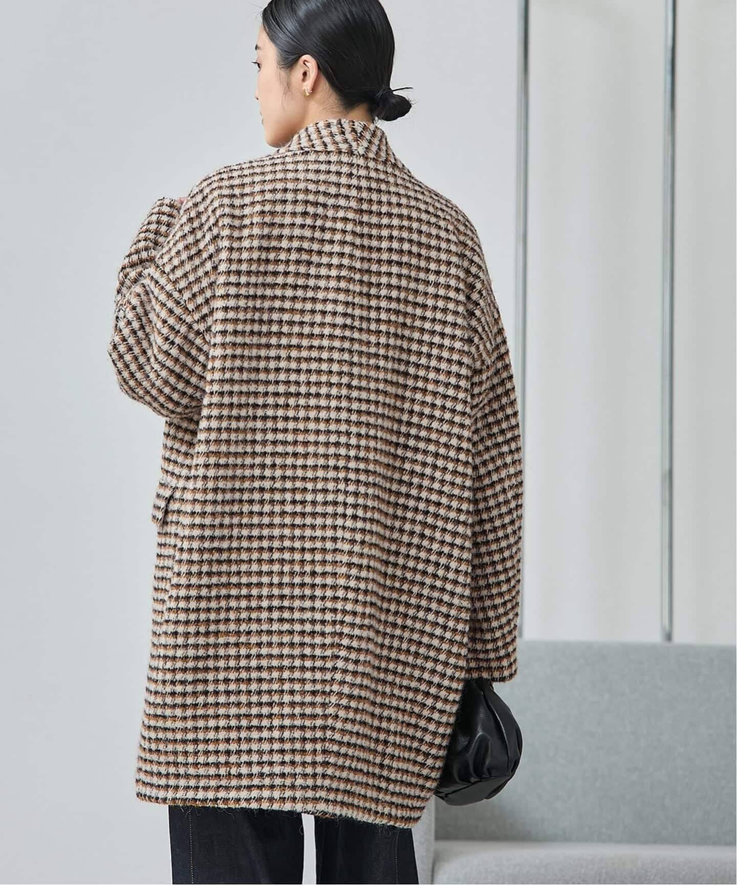 追加3》SUPER140S/GIOLICA コクーンコート（ノーカラーコート