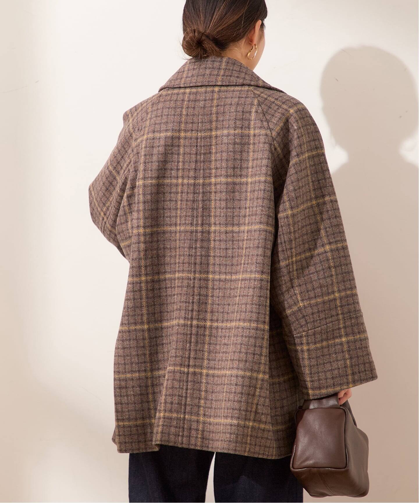 JOURNAL STANDARD L'ESSAGE チェックコート チェックワイドコート（その他ブルゾン／アウター）｜JOURNAL STANDARD