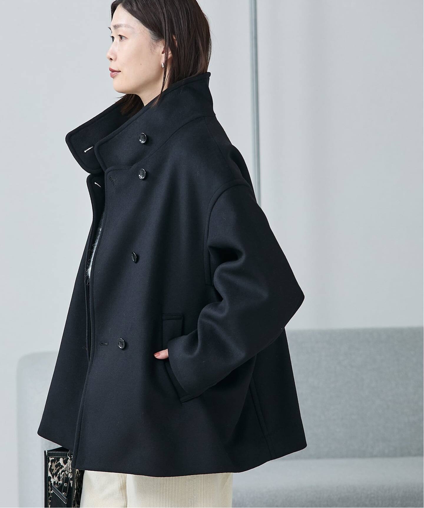 ジャーナルスタンダード レサージュ　スタンド ショート コート　MANTECO MANTECO/TWEEDスタンドショートコート（その他ブルゾン