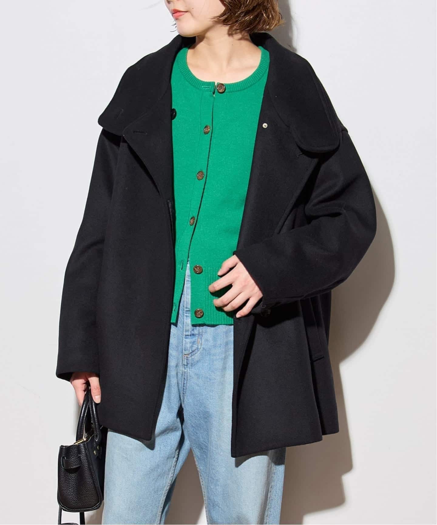 ジャーナルスタンダード レサージュ　スタンド ショート コート　MANTECO 追加2》MANTECO/TWEEDスタンドショートコート（その他ブルゾン