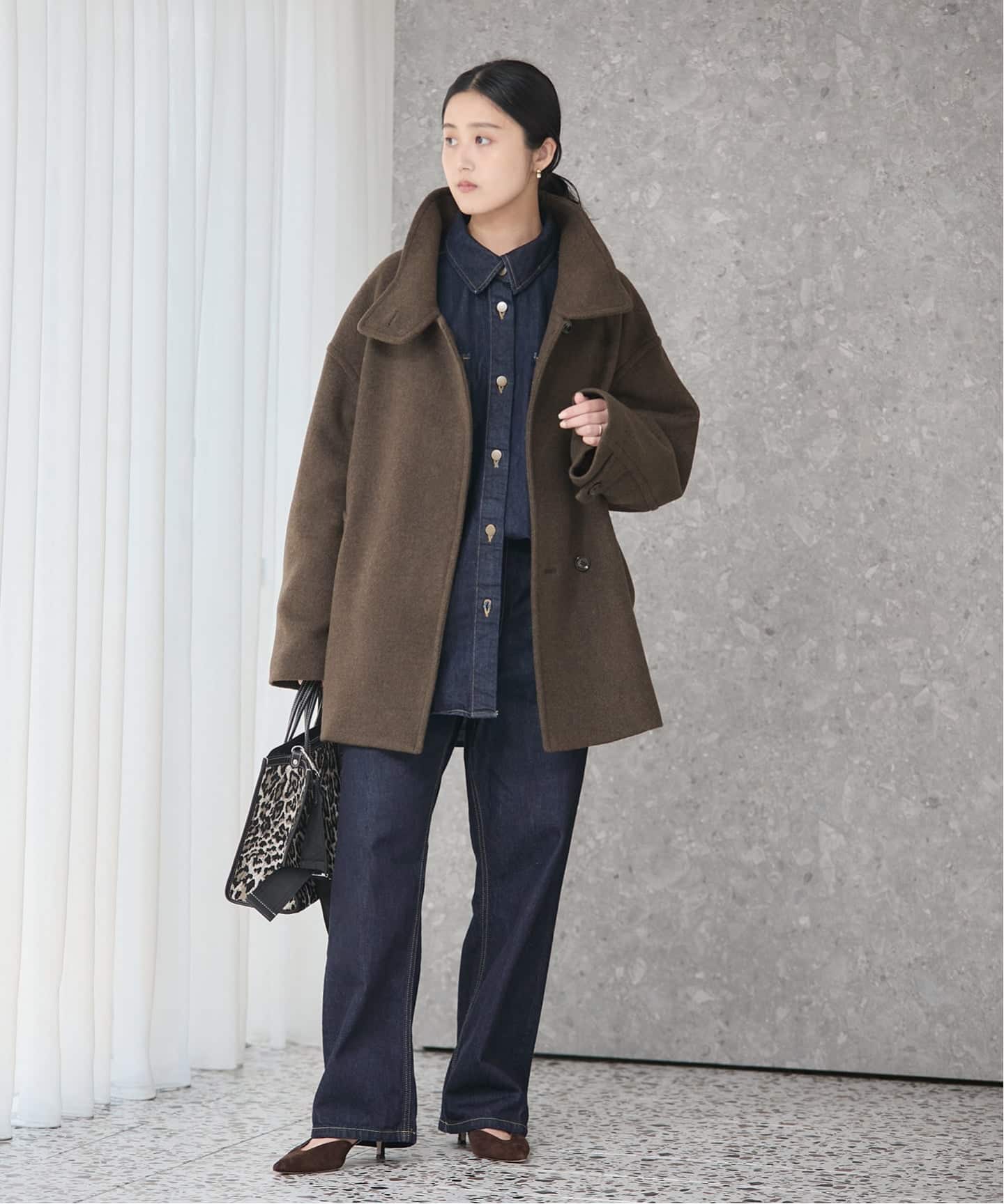 追加予約2》MANTECO/TWEEDスタンドショートコート（その他ブルゾン