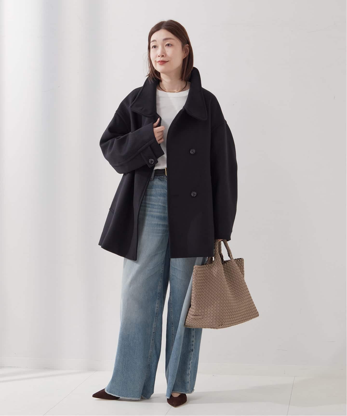 ジャーナルスタンダード レサージュ　スタンド ショート コート　MANTECO 追加予約2》MANTECO/TWEEDスタンドショートコート（その他