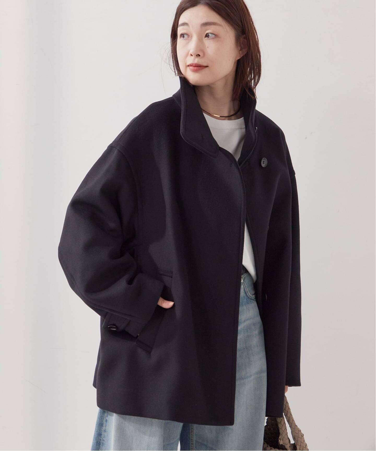 追加2》MANTECO/TWEEDスタンドショートコート（その他ブルゾン