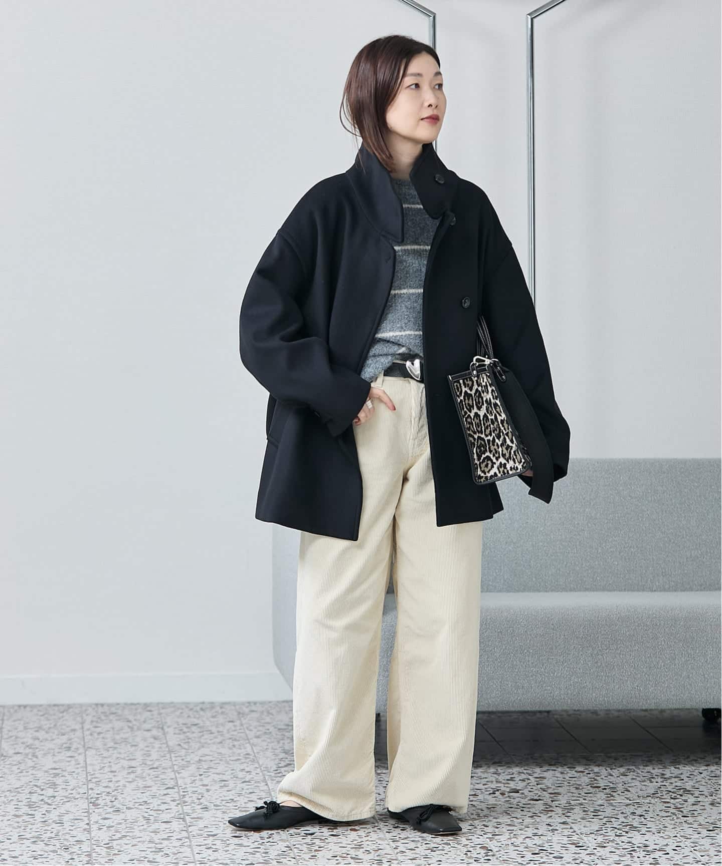 追加3》MANTECO/TWEEDスタンドショートコート（その他ブルゾン