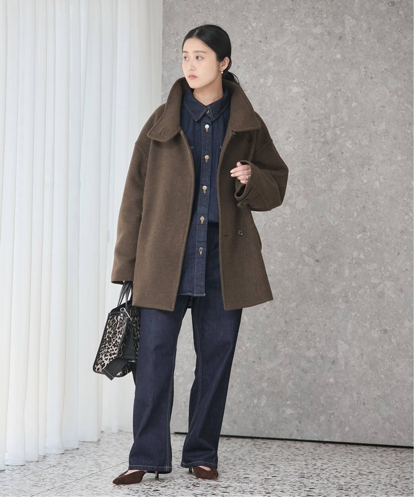 追加3》MANTECO/TWEEDスタンドショートコート（その他ブルゾン