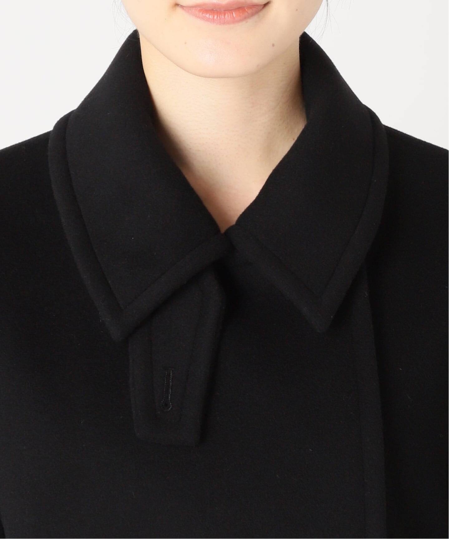 追加》SUPER120/MANTECOステンカラーショートコート（ステンカラー