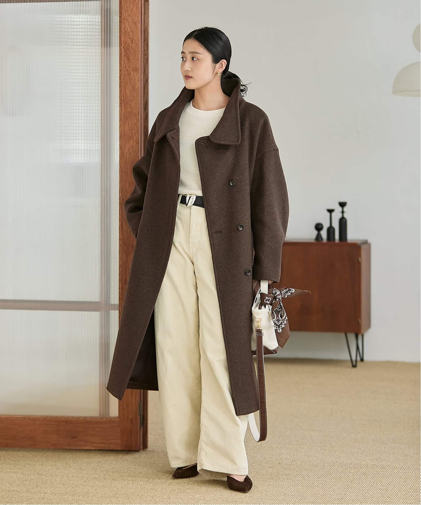 L'ESSAGE MANTECO/TWEED スタンドコート MANTECO/TWEEDスタンドコート（その他ブルゾン／アウター）｜JOURNAL