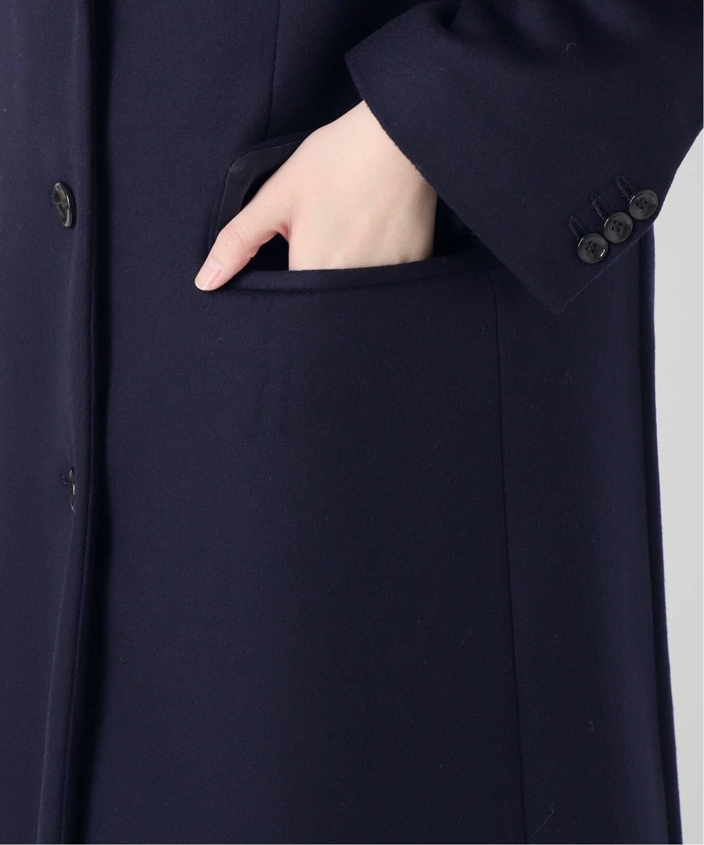 L'ESSAGE ネイビー チェスターコート ジャーナルスタンダード レサージュ JOURNAL STANDARD L'ESSAGE