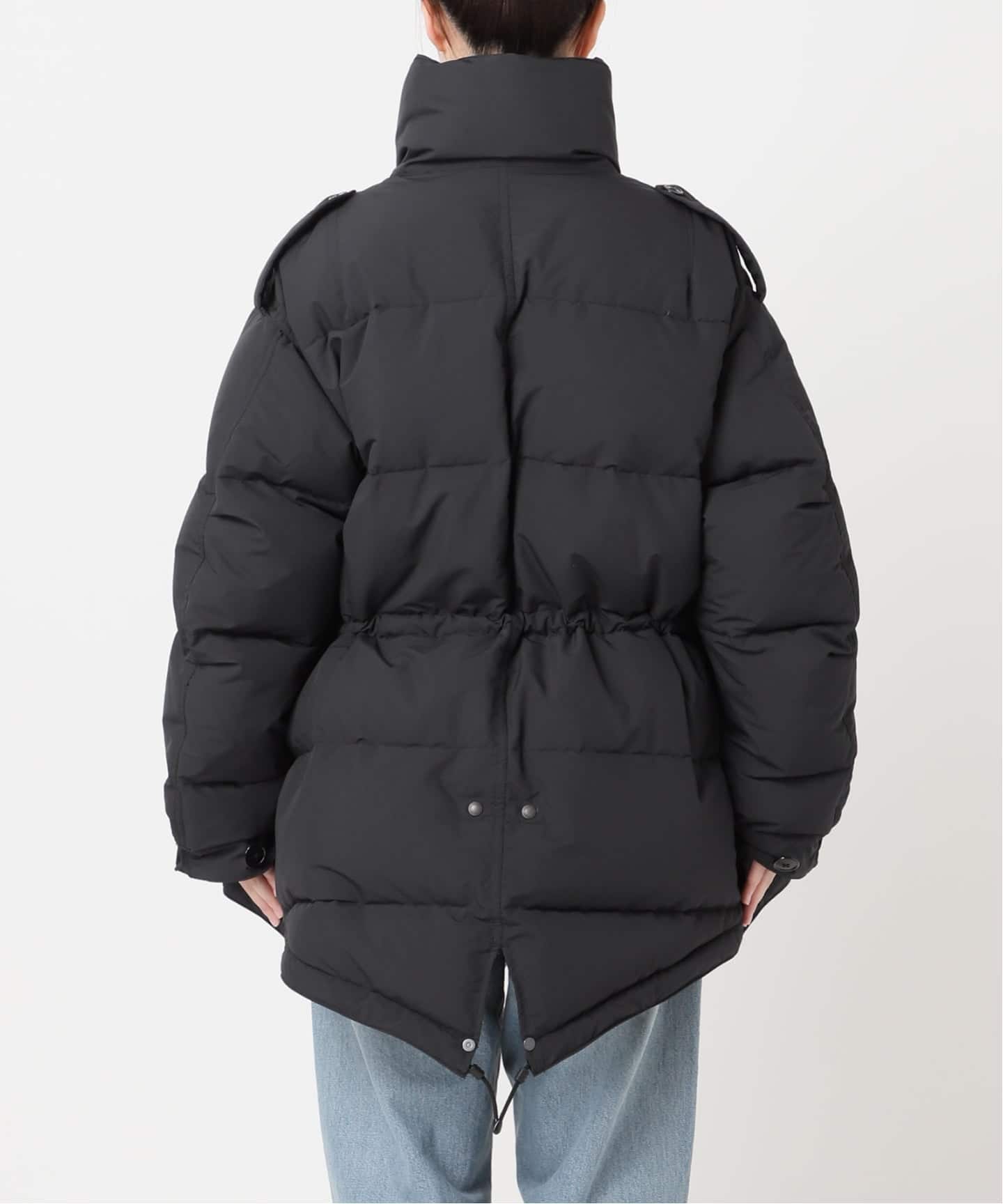 美品【STAMMBAUM】LESSAGE DOWN COAT ダウン　コート 黒 予約》別注【STAMMBAUM】*LESSAGEダウンコート（ダウン