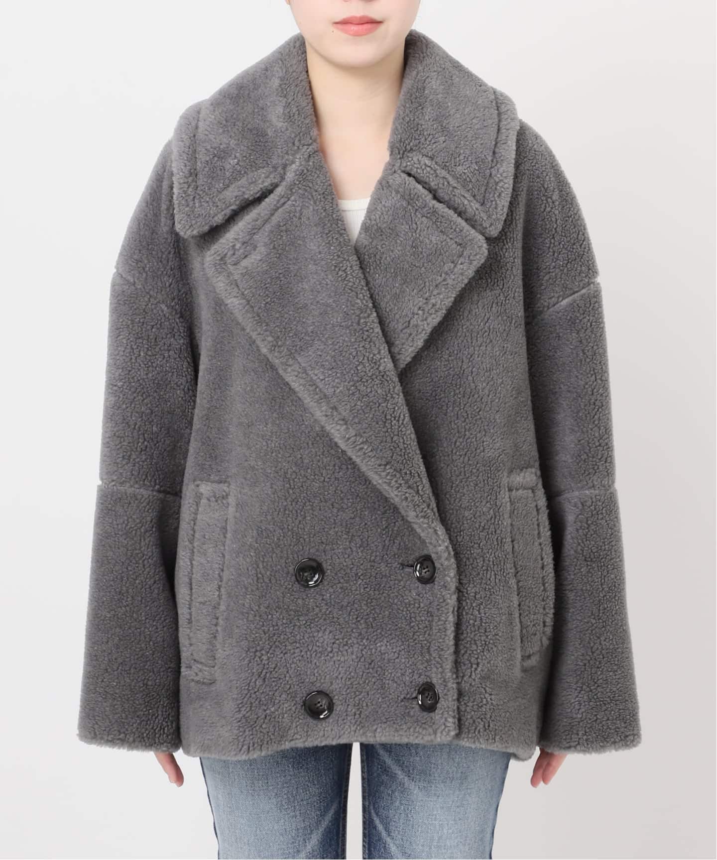 ☆美品☆STUMBLY 別注ジャーナルスタンダードビッグシルエット　ピーコート 別注》【STUMBLY / スタンブリー】BIG SILHOUETTE PEA JACKET