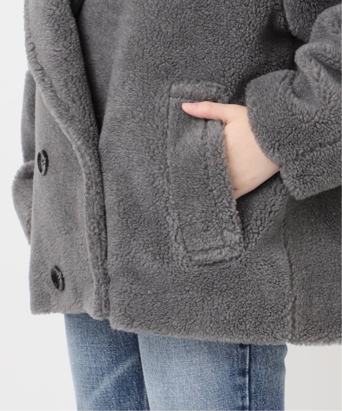 別注【STUMBLY /スタンブリー】 BIG SILHOUETTE PEA JA：コート（ボア